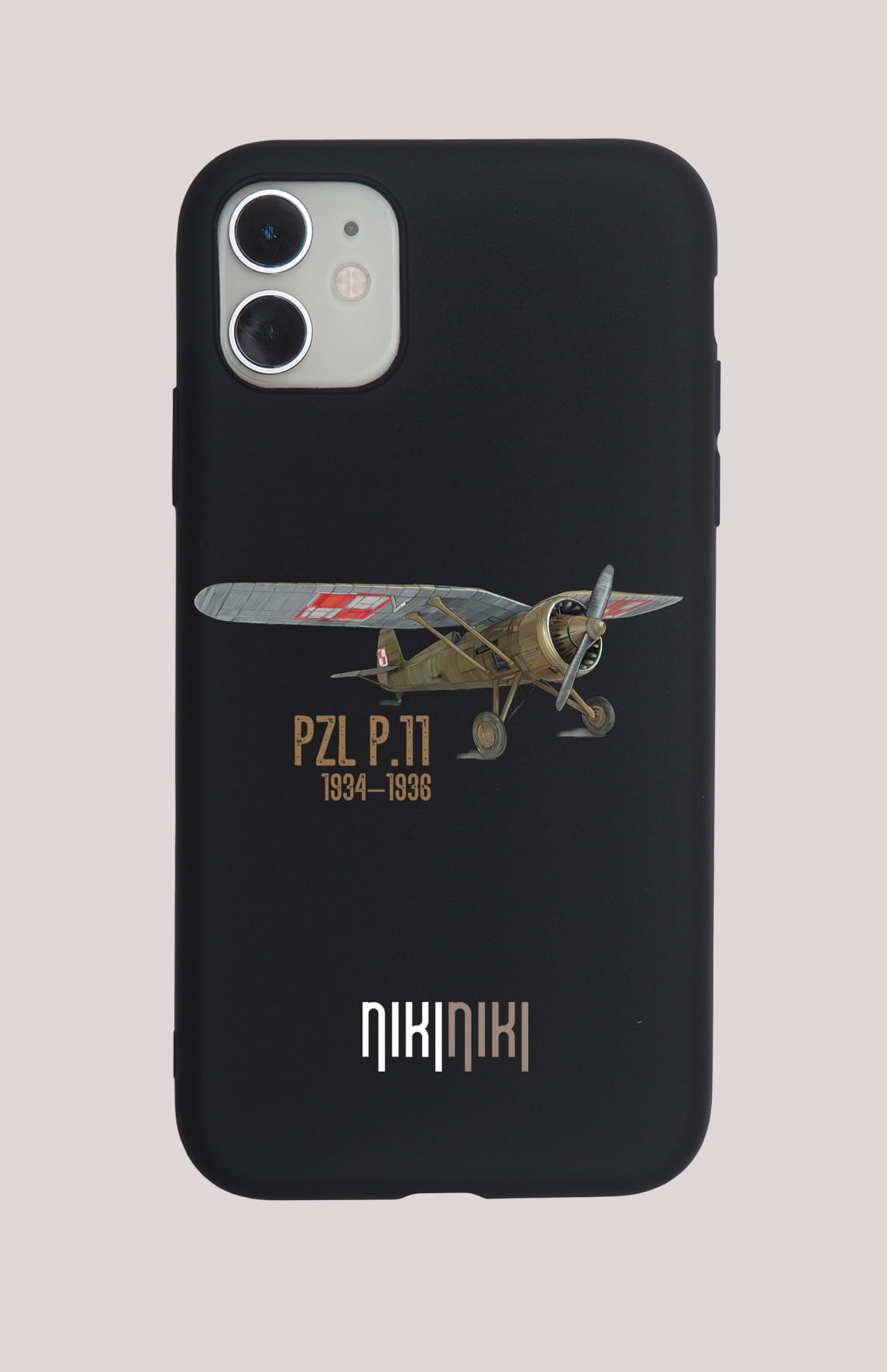 PZL P.11 — etui (Producent telefonu: SAMSUNG; Model telefonu: S24 PLUS / S25 PLUS; Kolor etui: czarny; Rodzaj nadruku: PZL P.11)