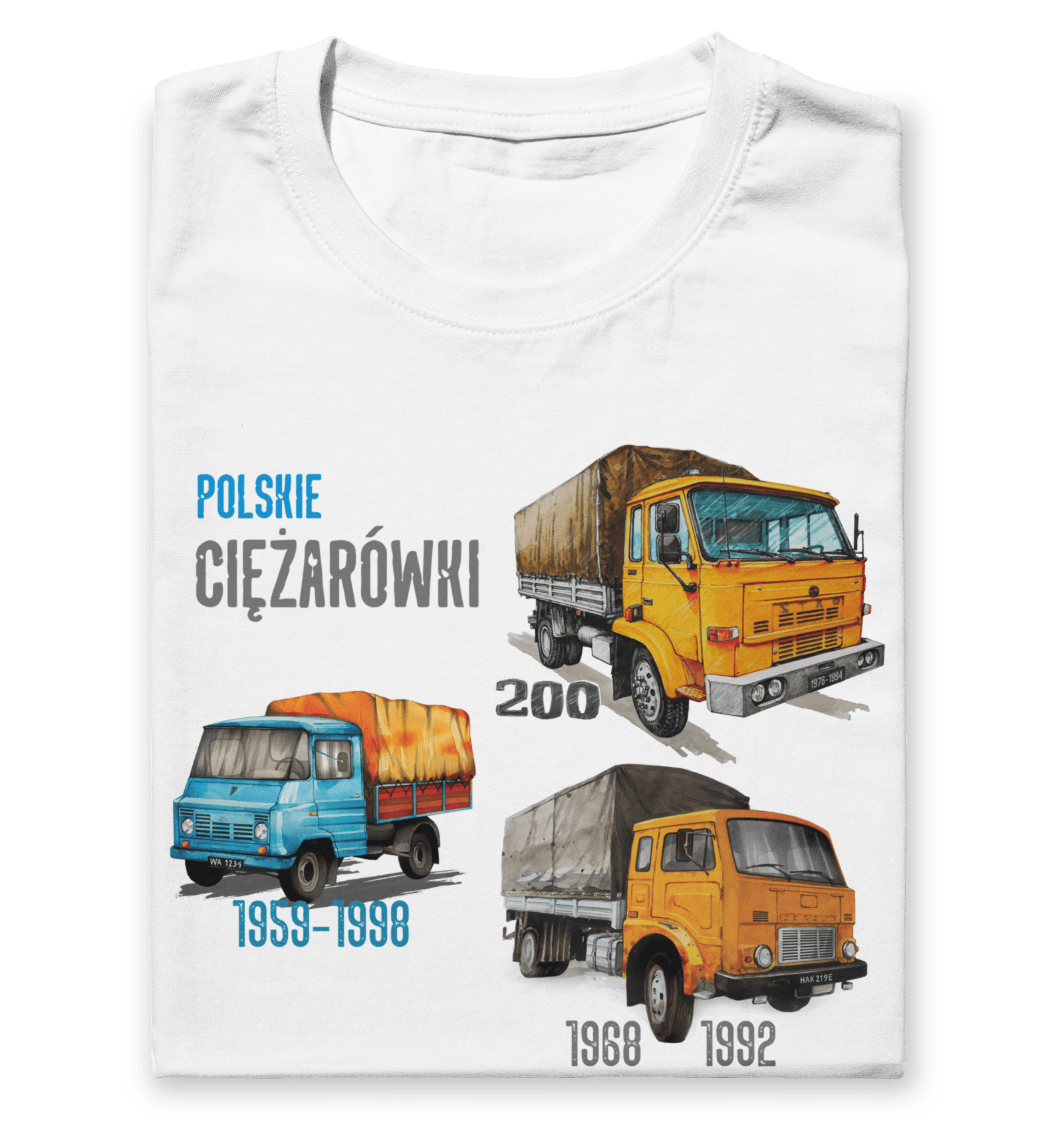 Koszulka dla kierowcy ciężarówki (Kolor koszulki: biały; Rozmiar: 12 - 14 lat; Rodzaj nadruku: CIEMIX)