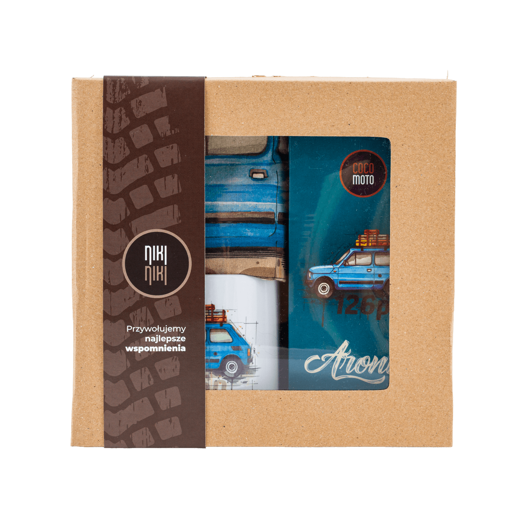 Fiat 126p — paczka (Zawartość paczki: bluza - torba - kubek - słodycze; Rozmiar koszulki / bluzy: 12 - 14 lat; Kolor koszulki / bluzy: czarny; Rodzaj