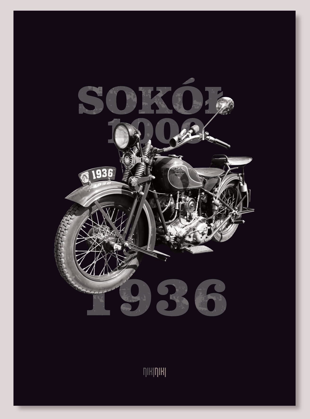 Sokół — plakat (Kolor plakatu: czarny; Rodzaj nadruku: Sokół)