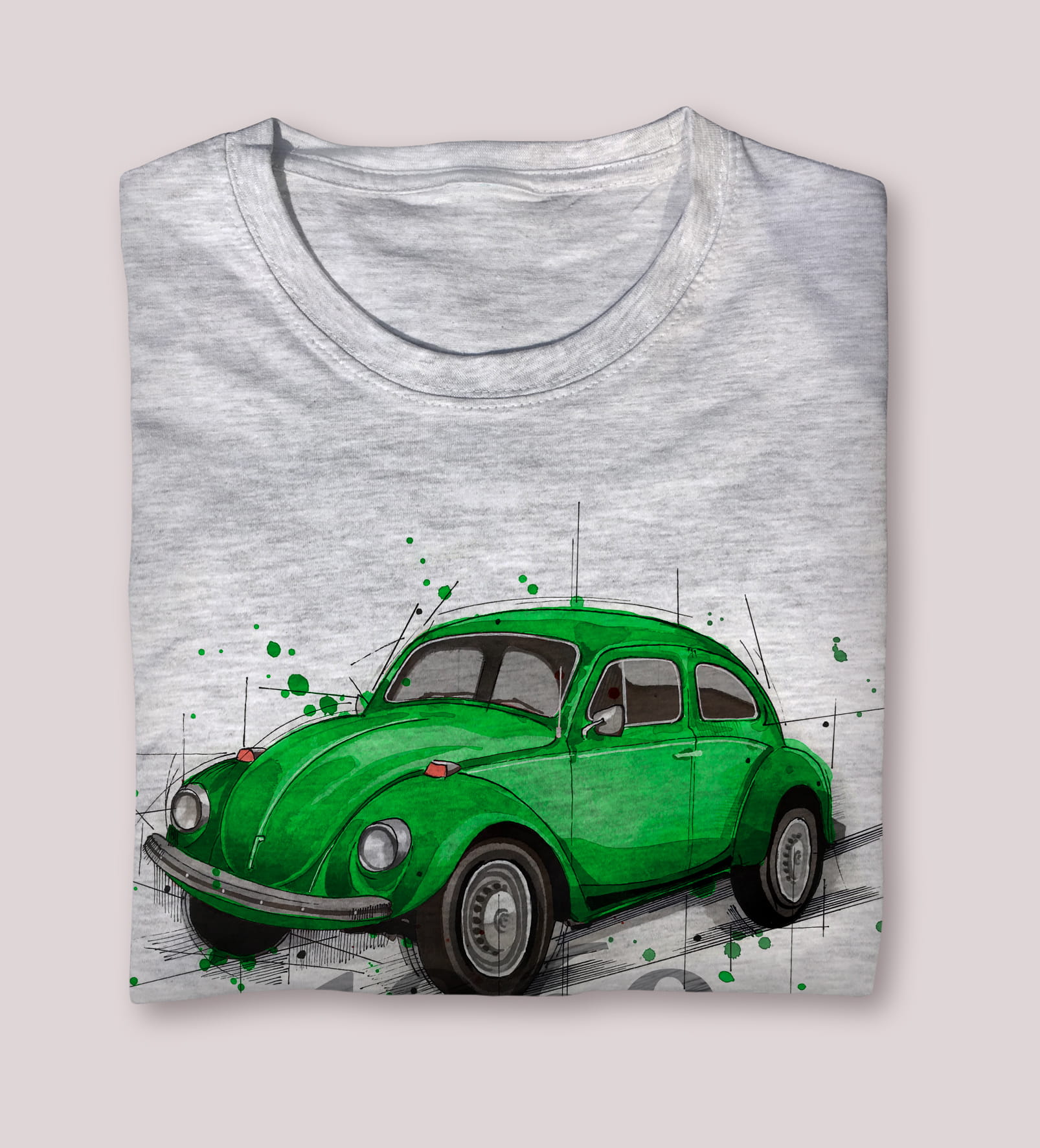 Garbus — koszulka (Kolor koszulki: jasnoszary melanż; Rozmiar: 3XL (męska); Rodzaj nadruku: Garbus)