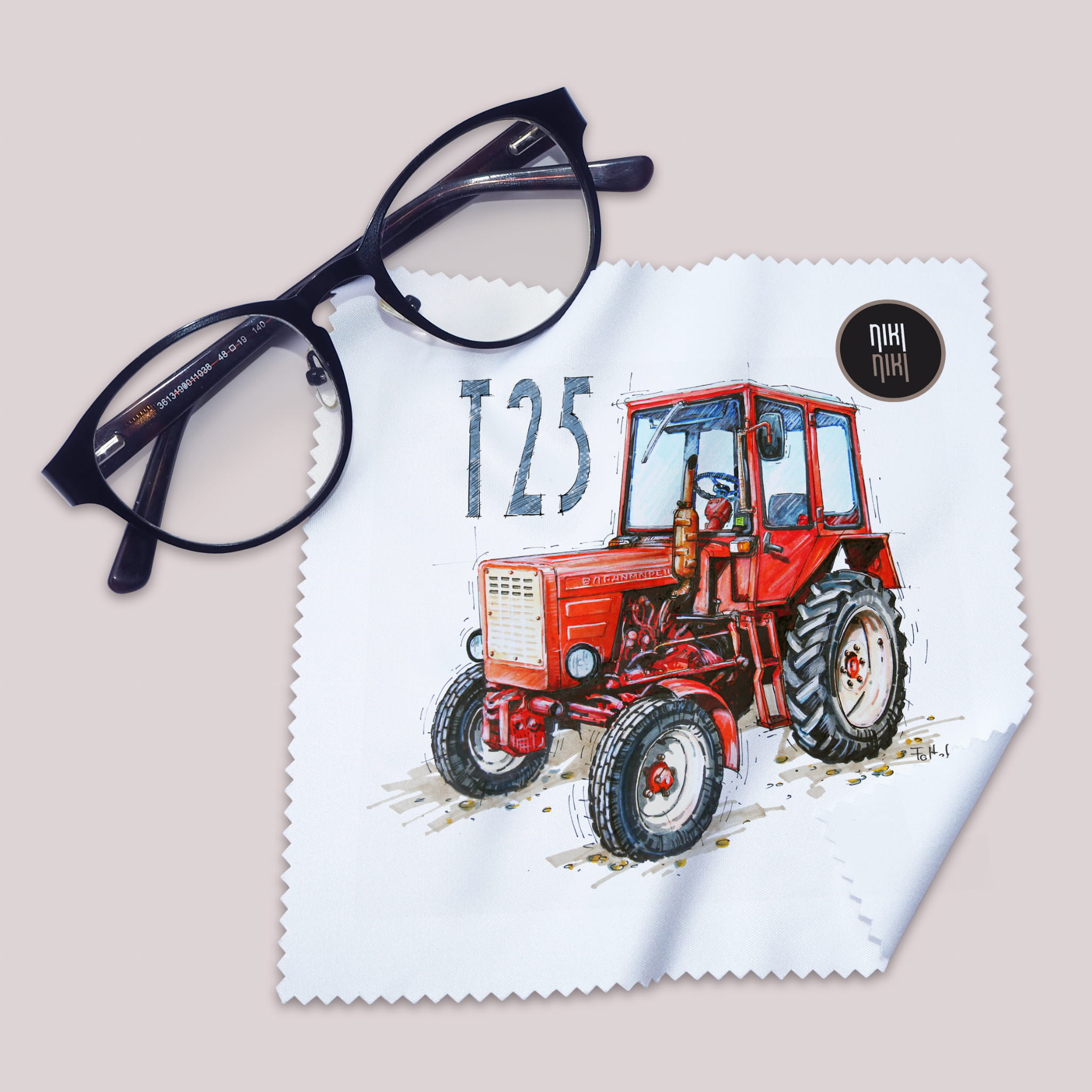 Władimiriec — ściereczka (Kolor nadruku: czerwony; Rodzaj nadruku: Władimiriec)