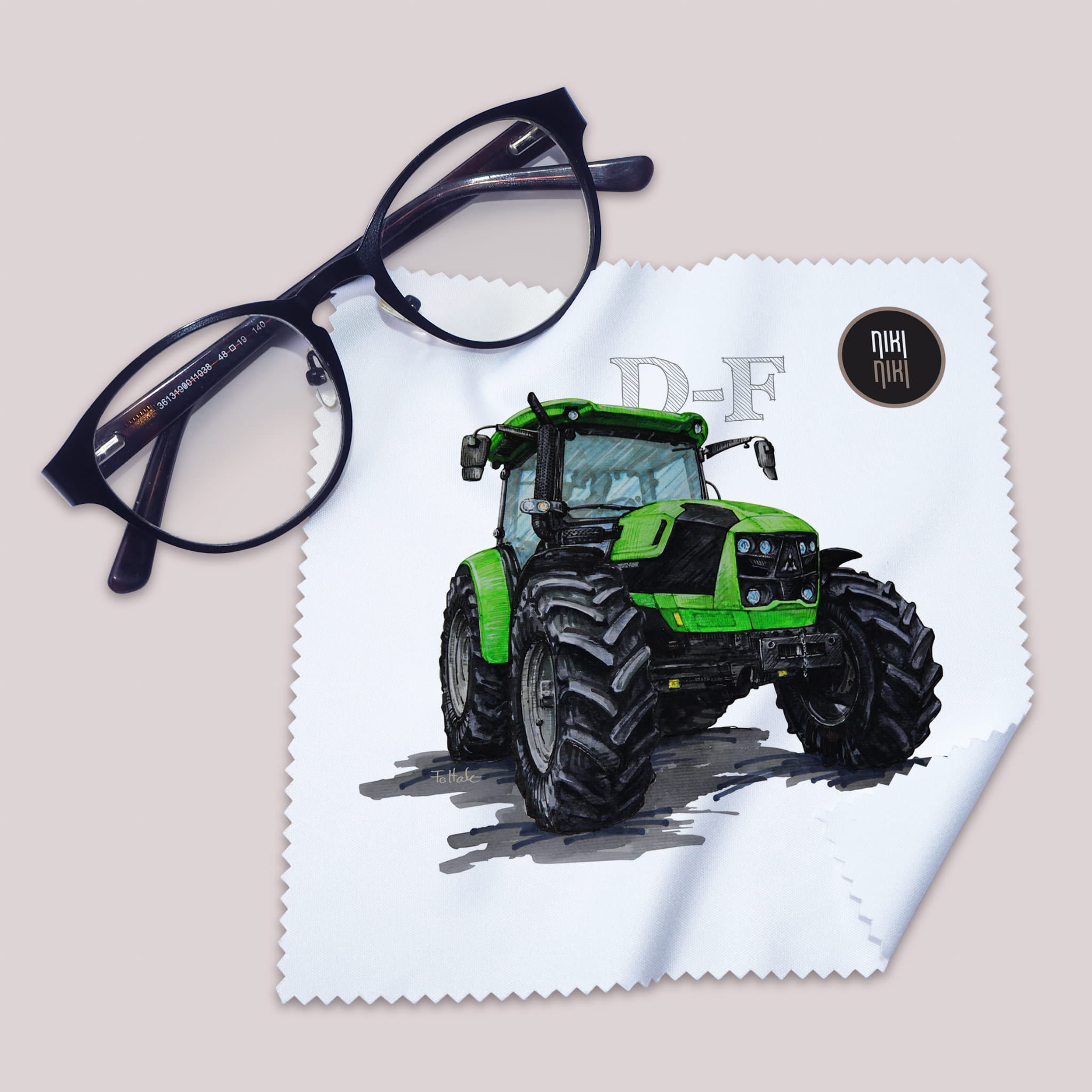 Deutz-Fahr — ściereczka (Kolor nadruku: zielony; Rodzaj nadruku: Deutz-Fahr)