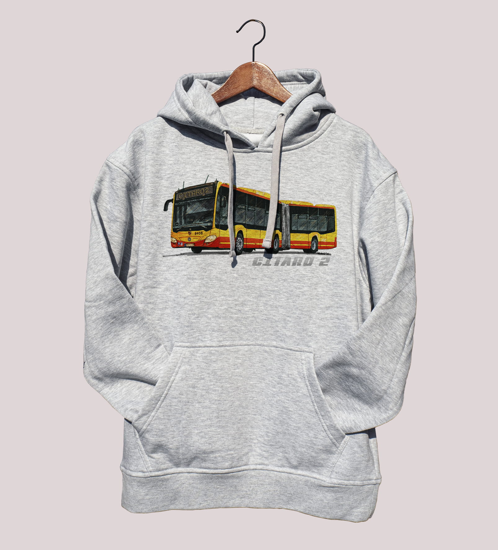 Mercedes-Benz Citaro — bluza (Rozmiar: L; Kolor bluzy: szary; Rodzaj nadruku: Mercedes-Benz Citaro)