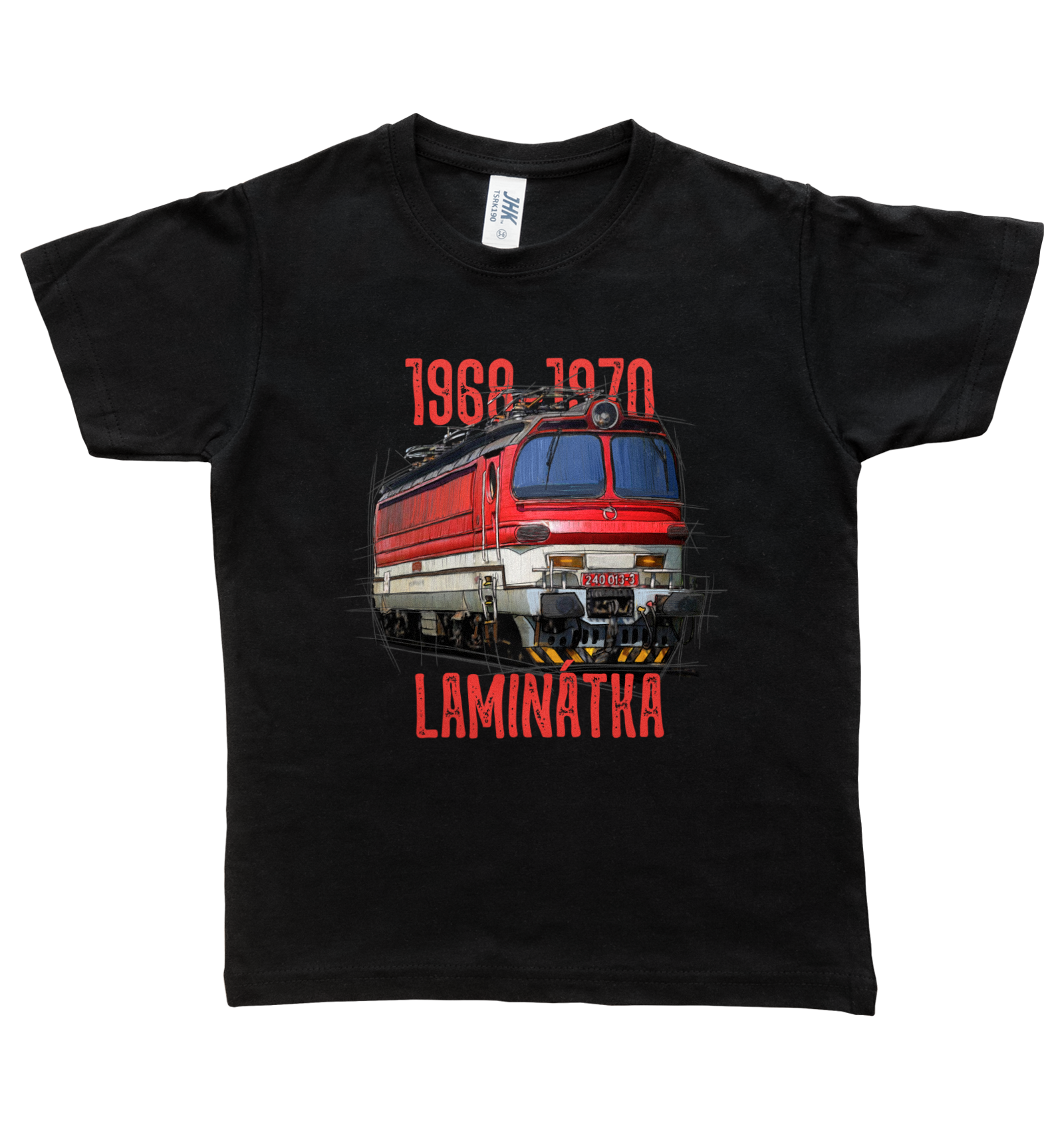 Laminatka — koszulka (Kolor koszulki: czarny; Rozmiar: 9 - 11 lat; Rodzaj nadruku: Laminatka)