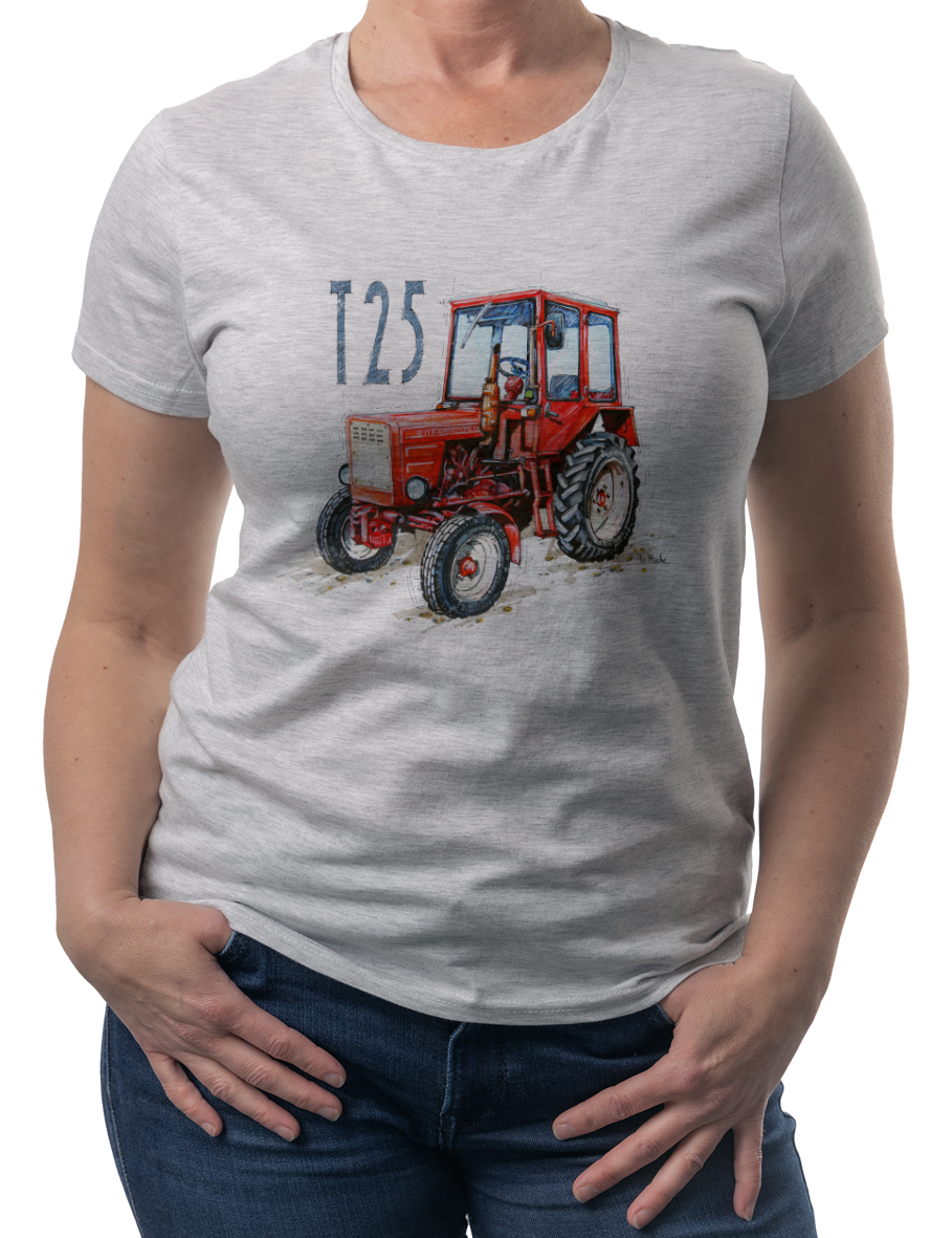 Władimiriec — koszulka (Kolor koszulki: jasnoszary melanż; Rozmiar: XL (damska); Rodzaj nadruku: Władimiriec)