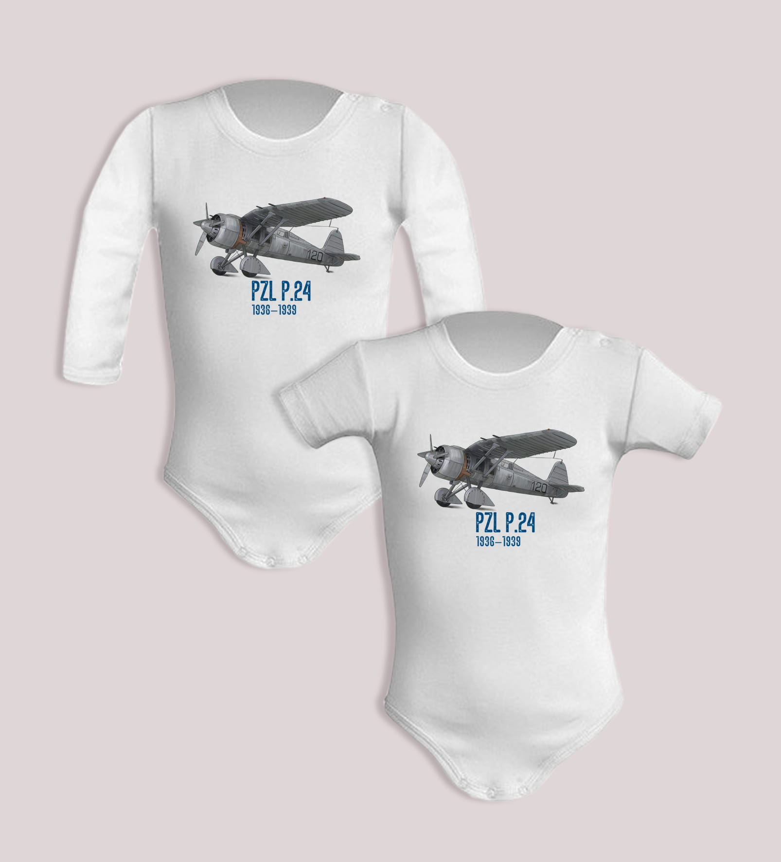 PZL P.24 — body (Rozmiar: 6M; Długość rękawa: krótki; Rodzaj nadruku: PZL P.24)