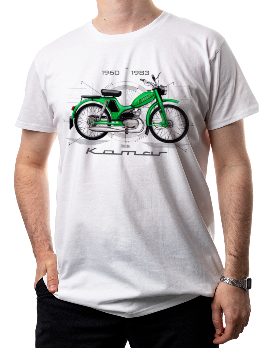 Komar — koszulka (Kolor koszulki: biały; Rozmiar: 3XL (męska); Rodzaj nadruku: Komar)