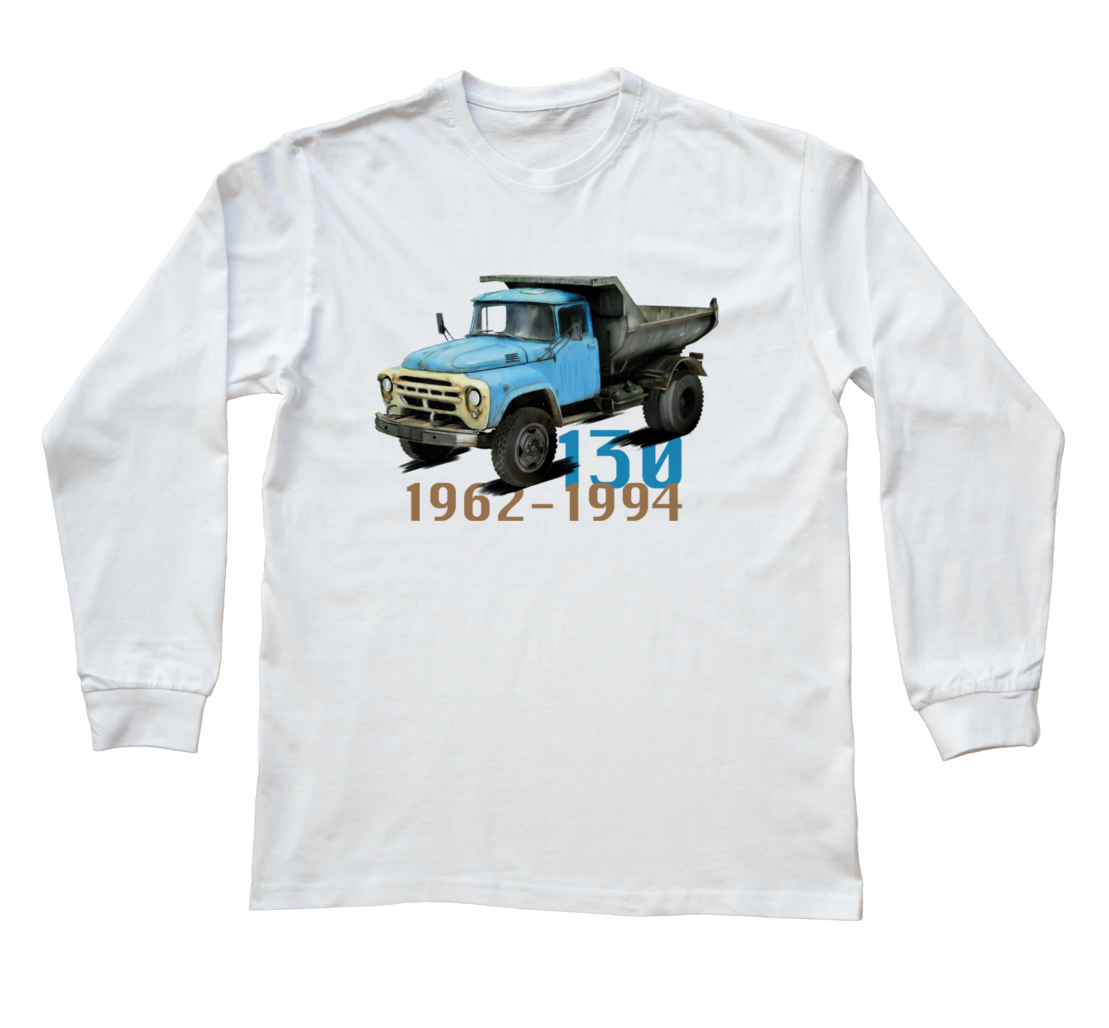 ZiŁ — bluzka z długim rękawem (Rozmiar: 7 - 8 lat; Kolor koszulki: biały; Rodzaj nadruku: ZiŁ)