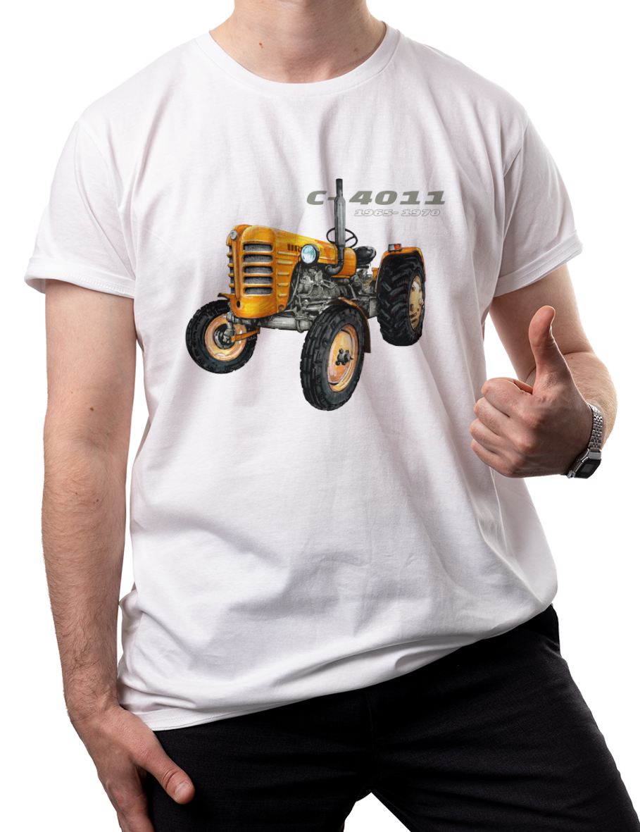 Ursus C-4011 — koszulka (Kolor koszulki: biały; Rozmiar: M (męska); Rodzaj nadruku: Ursus C-4011)