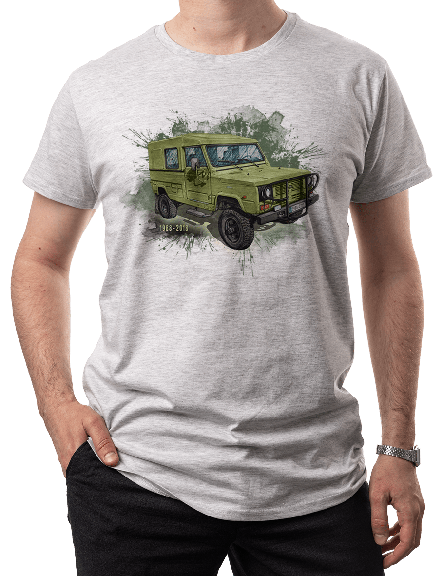 Honker — koszulka (Kolor koszulki: jasnoszary melanż; Rozmiar: L (męska); Rodzaj nadruku: Honker)