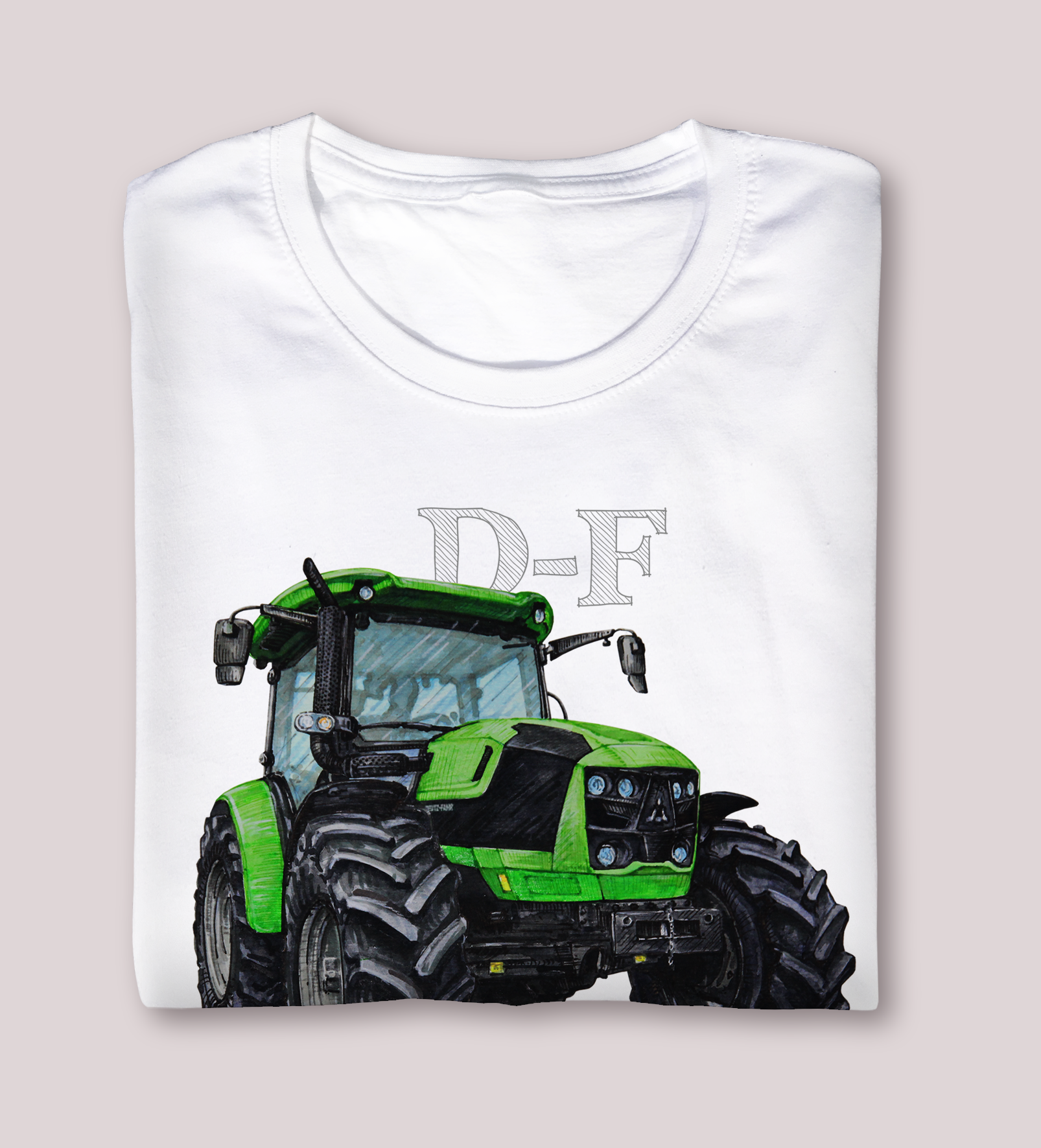 Deutz-Fahr — koszulka (Kolor koszulki: biały; Rozmiar: 7 - 8 lat; Rodzaj nadruku: Deutz-Fahr)