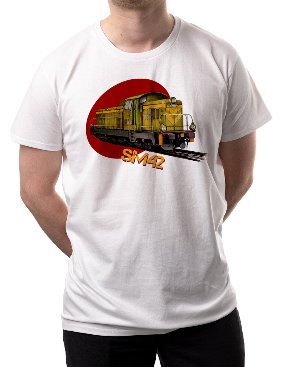 SM42 Stonka — koszulka (Kolor koszulki: biały; Rozmiar: XL (męska); Rodzaj nadruku: SM42 Stonka)