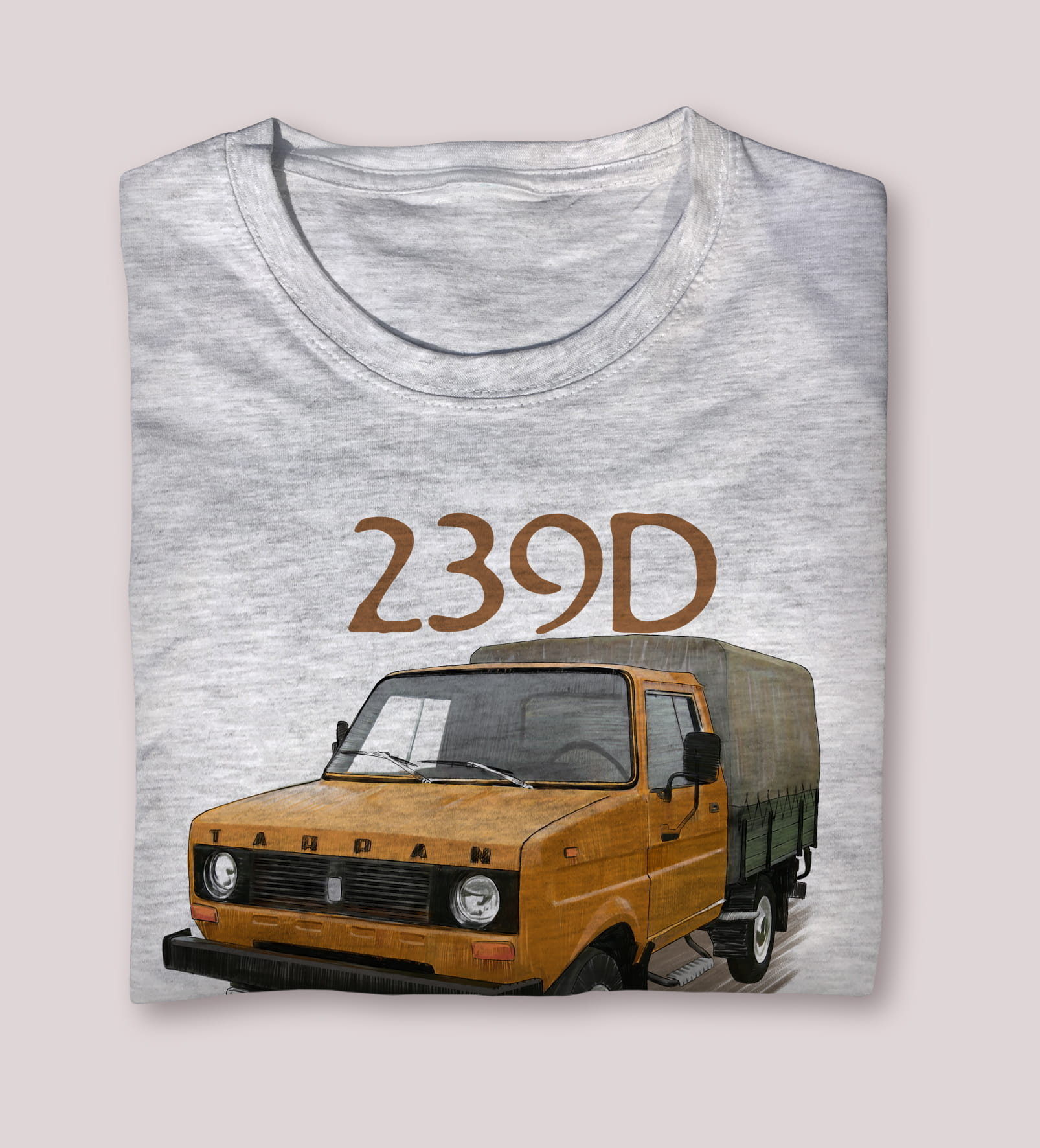 Tarpan — koszulka (Kolor koszulki: jasnoszary melanż; Rozmiar: 5 - 6 lat; Rodzaj nadruku: Tarpan)