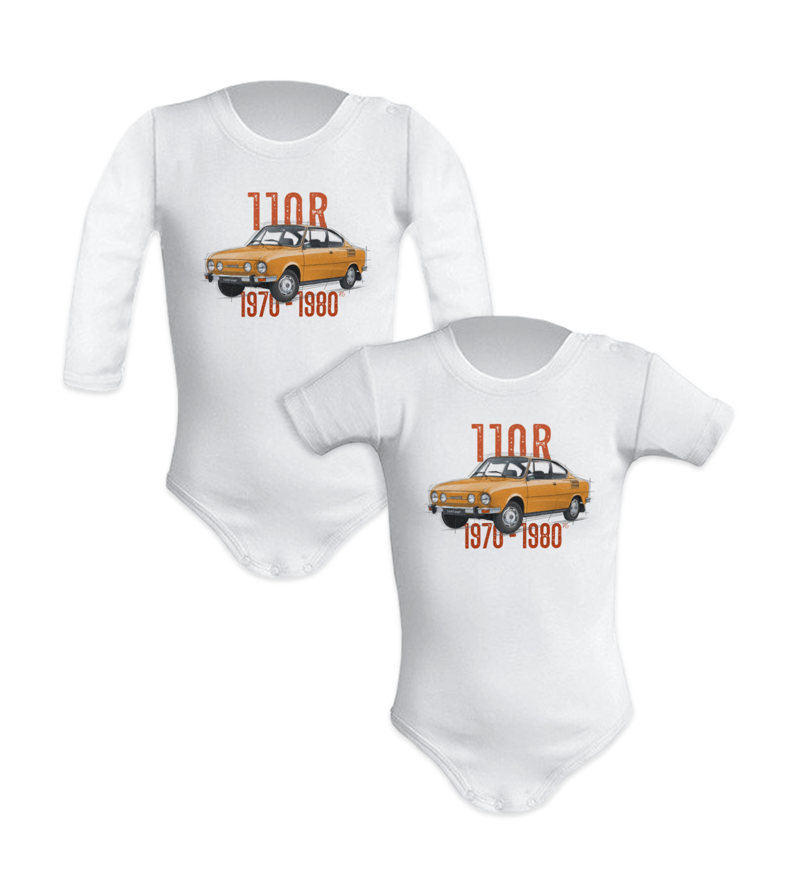 Škoda 110 R — body (Rozmiar: 9M; Długość rękawa: krótki; Rodzaj nadruku: Škoda 110 R)