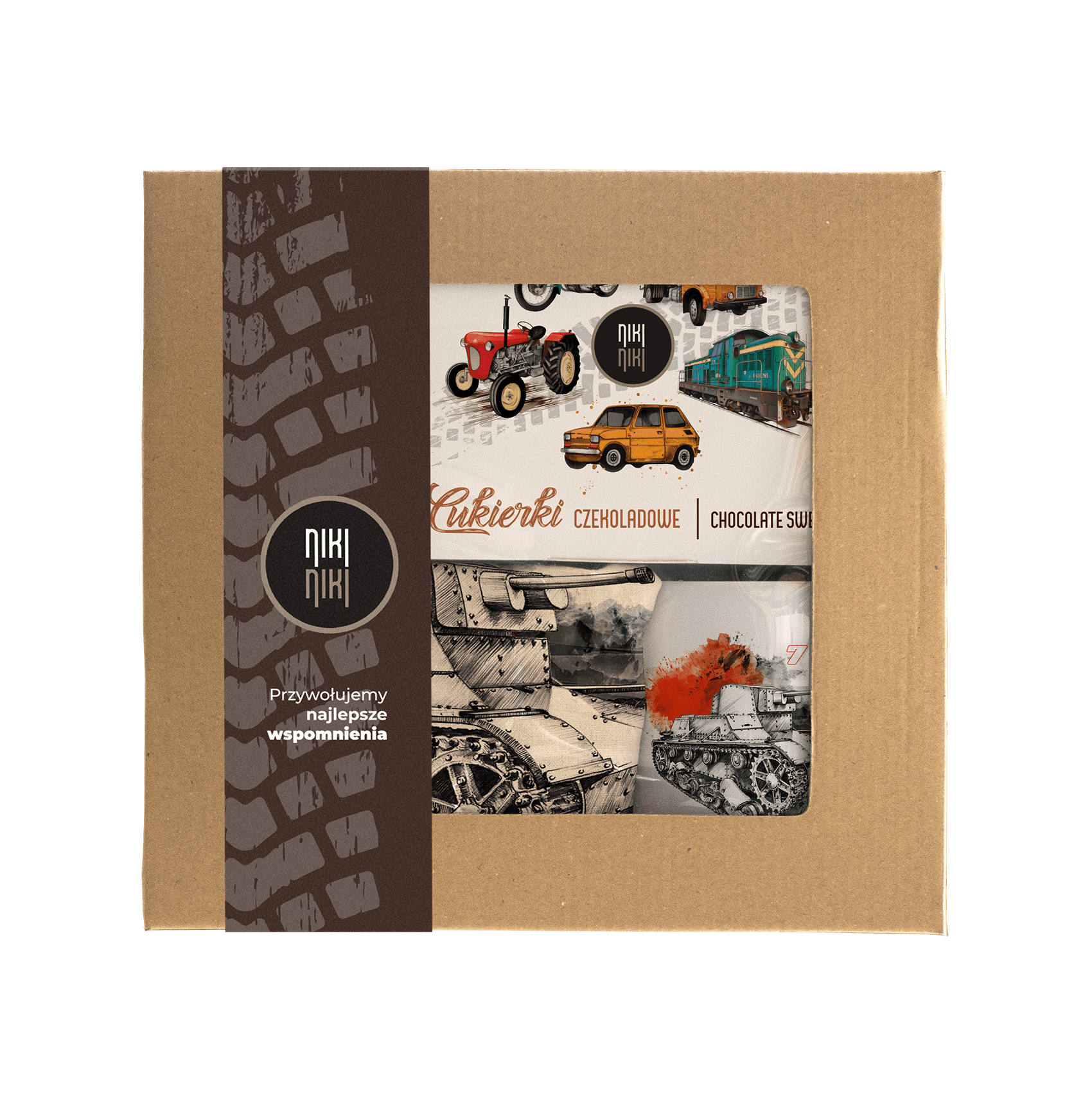 7TP — paczka (Zawartość paczki: koszulka, torba, kubek, słodycze; Rozmiar koszulki / bluzy: S (męska); Kolor koszulki / bluzy: biały; Rodzaj nadruku: