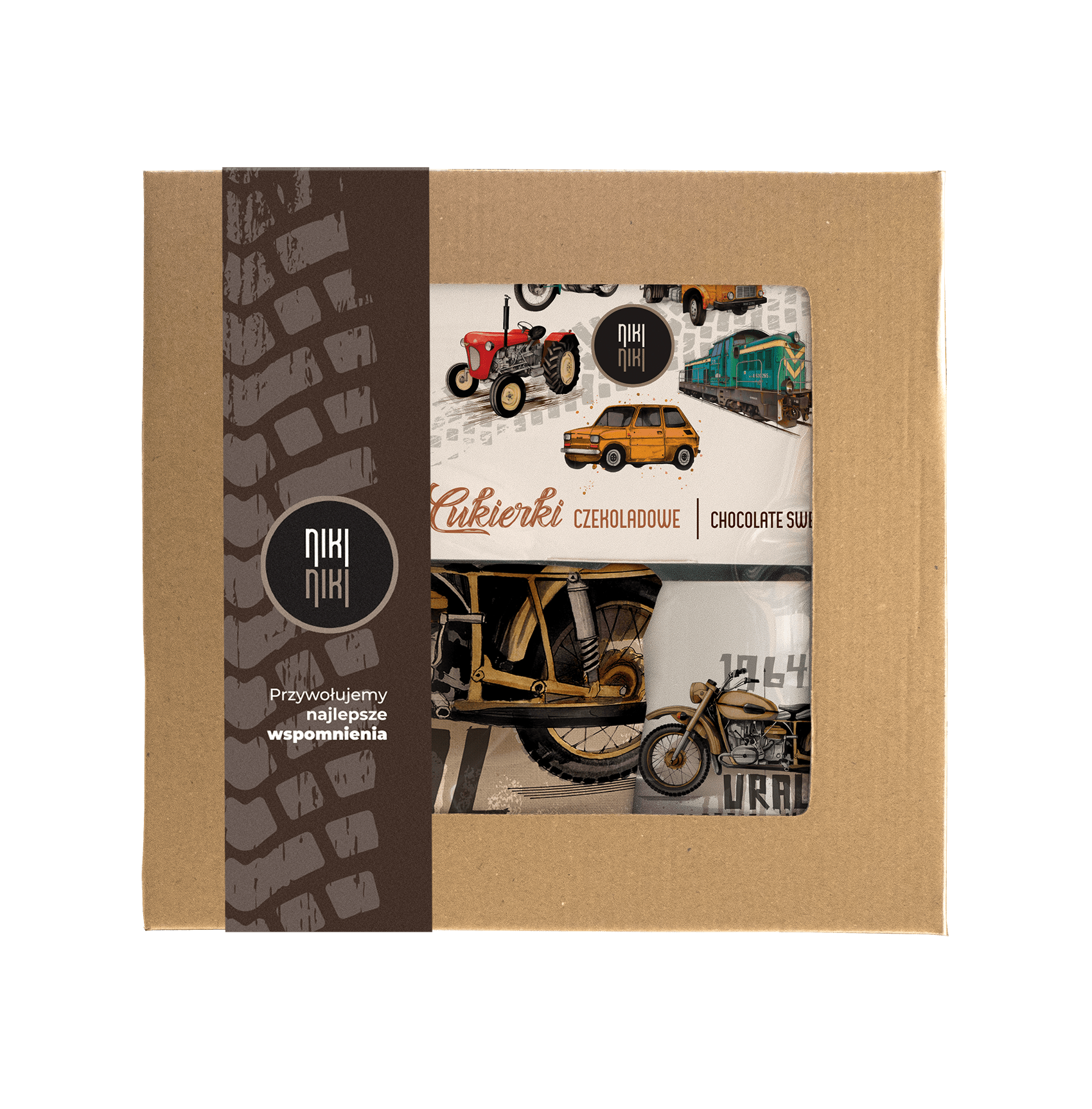 Ural — paczka (Zawartość paczki: koszulka, torba, kubek, słodycze; Rozmiar koszulki / bluzy: XXL (męska); Kolor koszulki / bluzy: biały; Rodzaj nadruk