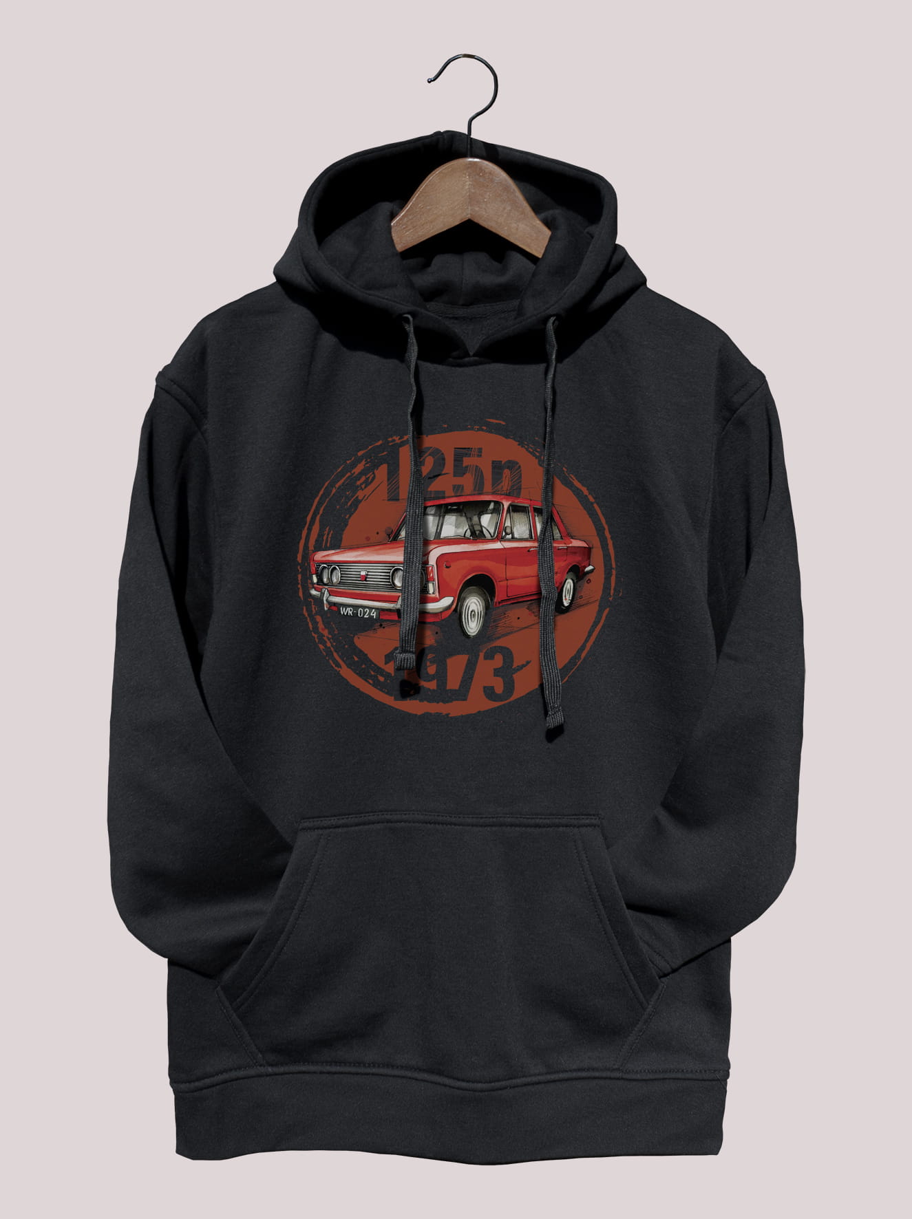 Fiat 125p — bluza (Rozmiar: 3 - 4 lata; Kolor bluzy: czarny; Rodzaj nadruku: Fiat 125p)