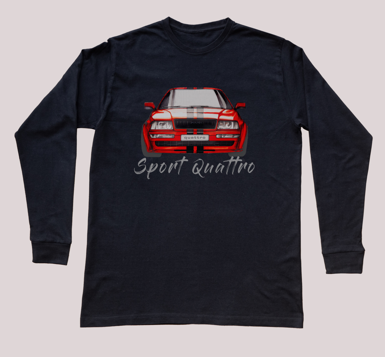 Audi S2 — bluzka z długim rękawem (Rozmiar: L (dorosła); Kolor koszulki: czarny; Rodzaj nadruku: Audi)