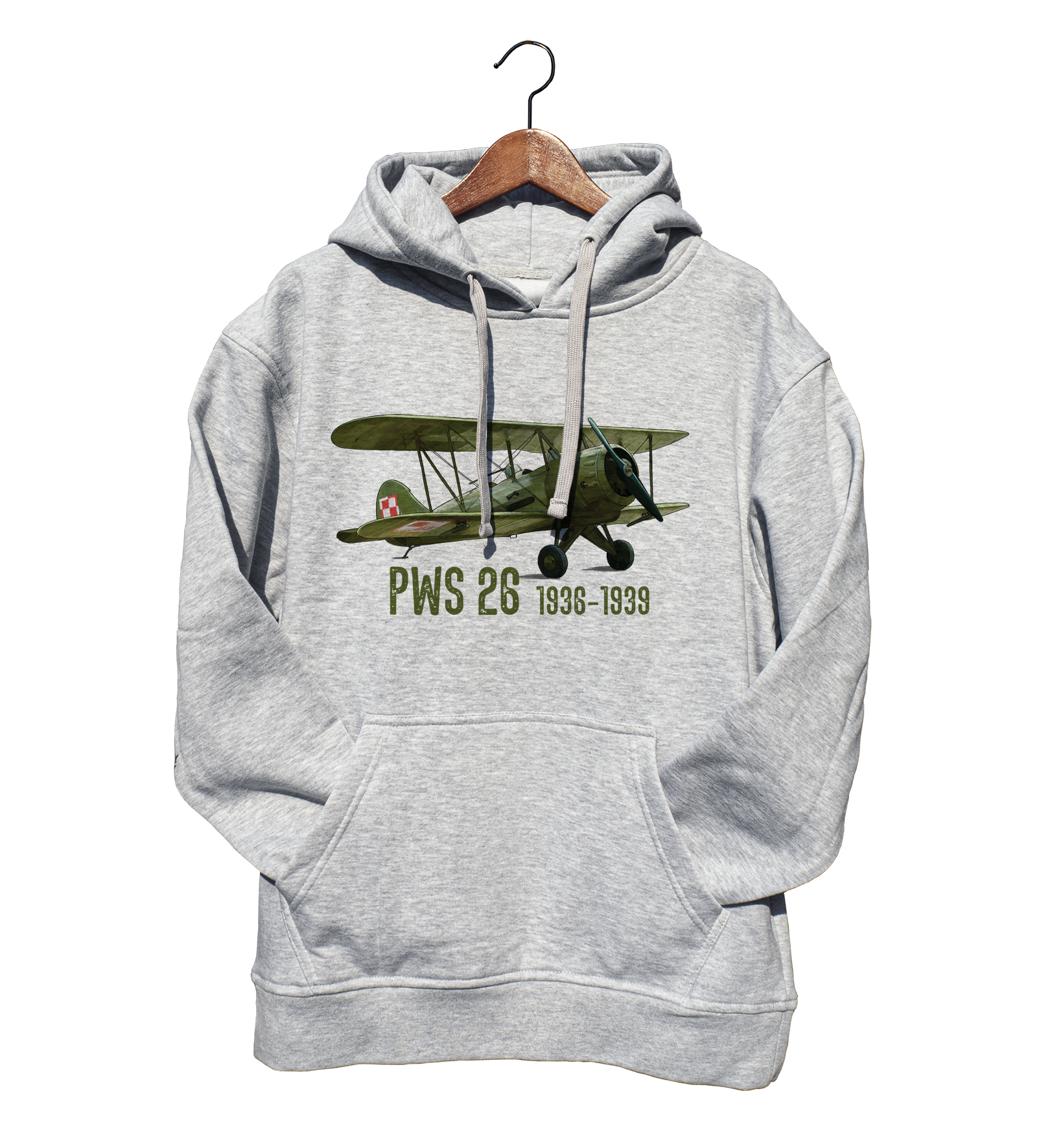 PWS-26 — bluza (Rozmiar: S; Kolor bluzy: szary; Rodzaj nadruku: PWS-26)