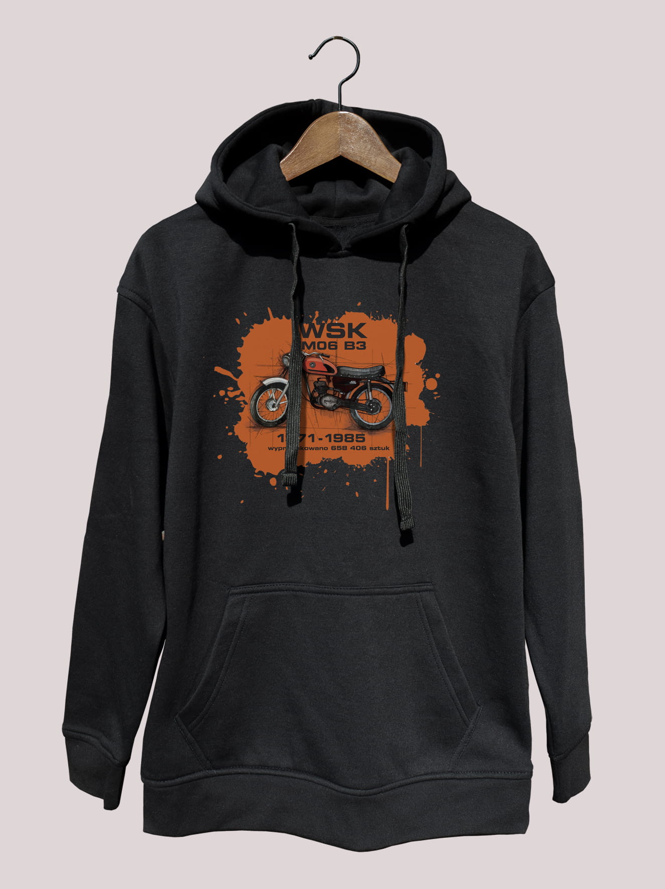 WSK — bluza (Rozmiar: S; Kolor bluzy: czarny; Rodzaj nadruku: WSK)