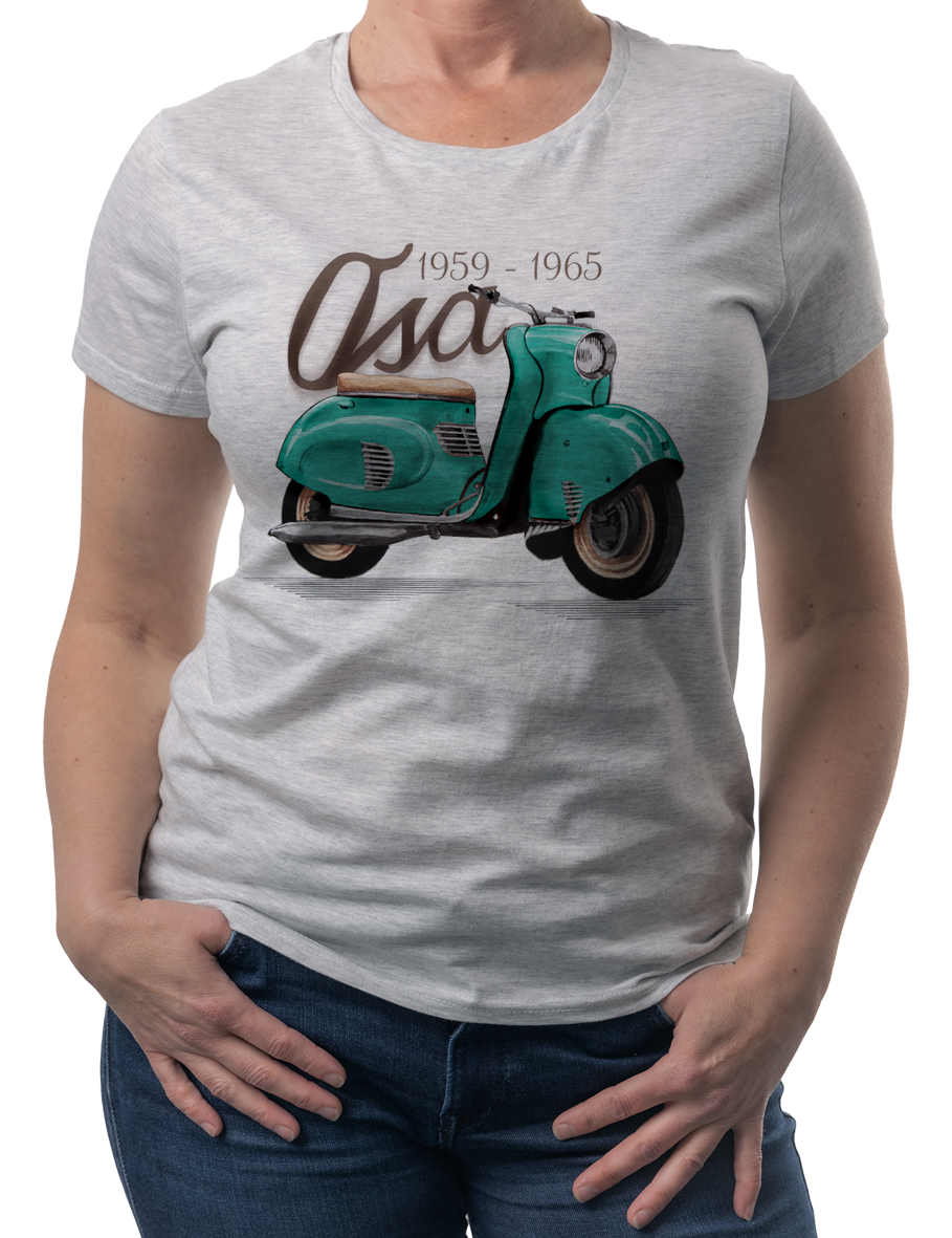 Osa — koszulka (Kolor koszulki: jasnoszary melanż; Rozmiar: XXL (damska); Rodzaj nadruku: Osa)