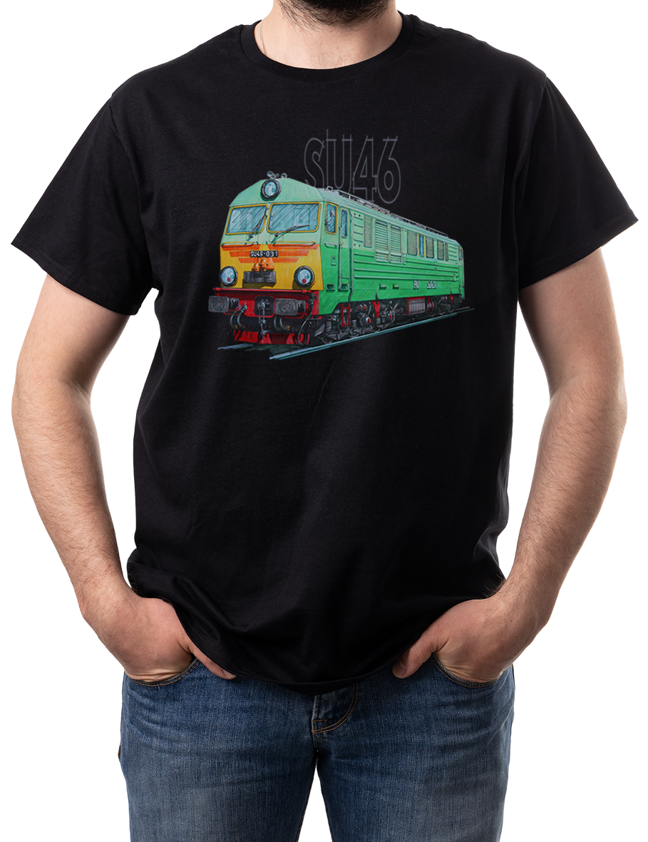 SU46 — koszulka (Kolor koszulki: czarny; Rozmiar: 5XL (męska); Rodzaj nadruku: SU46)