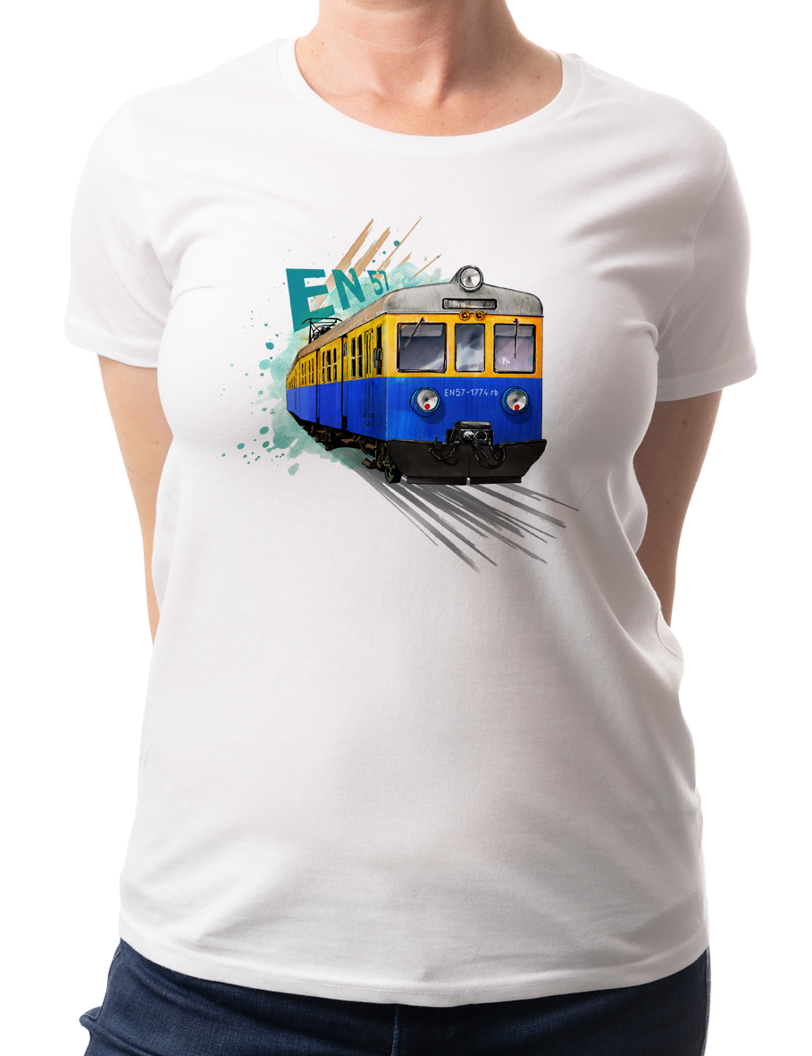 EN57 — koszulka (Kolor koszulki: biały; Rozmiar: 3XL (damska); Rodzaj nadruku: EN57)