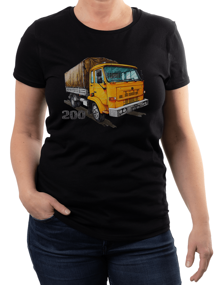 Star 200 — koszulka (Kolor koszulki: czarny; Rozmiar: L (damska); Rodzaj nadruku: Star 200)