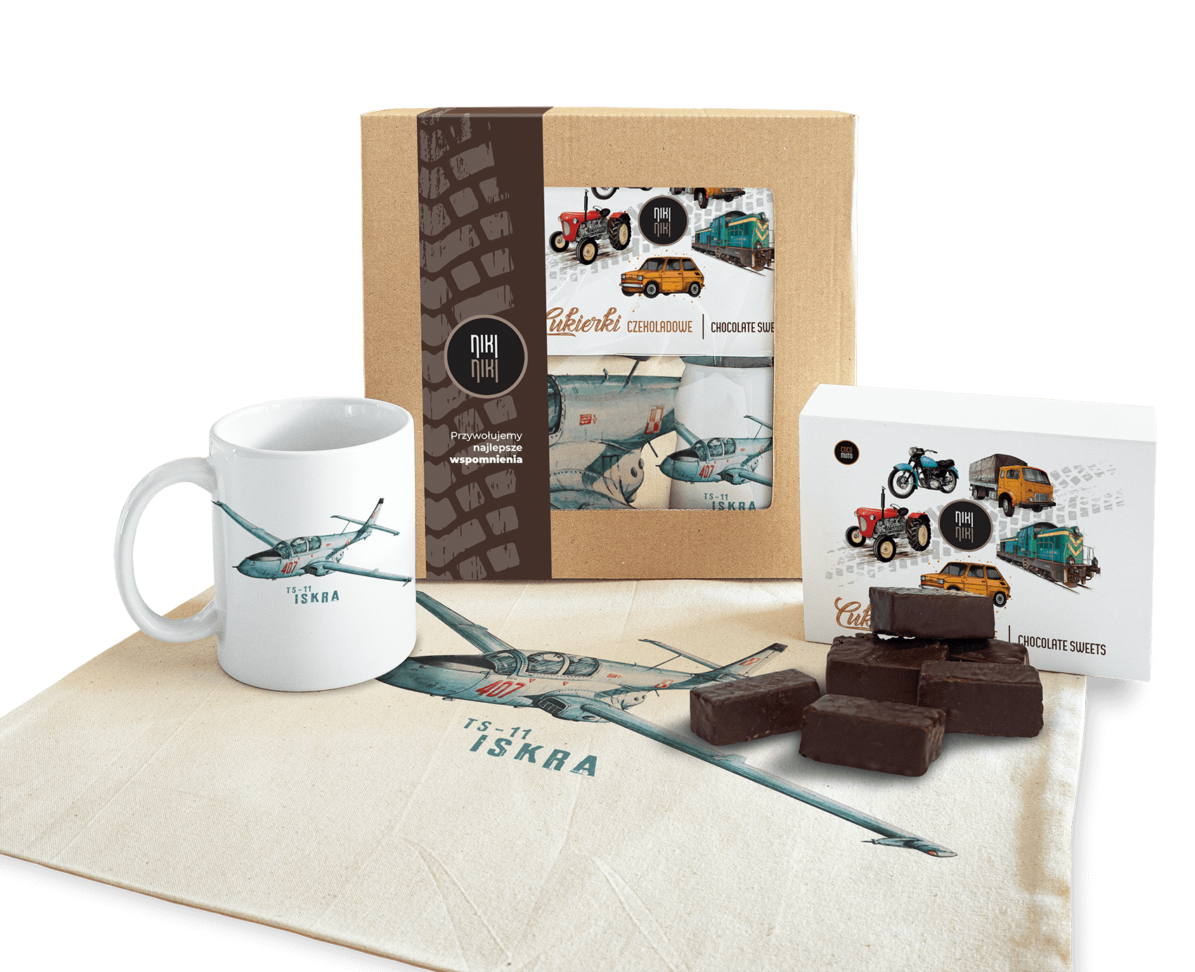 Iskra — paczka (Zawartość paczki: bluza - torba - kubek - słodycze; Rozmiar koszulki / bluzy: XXL; Kolor koszulki / bluzy: czarny; Rodzaj nadruku: Isk