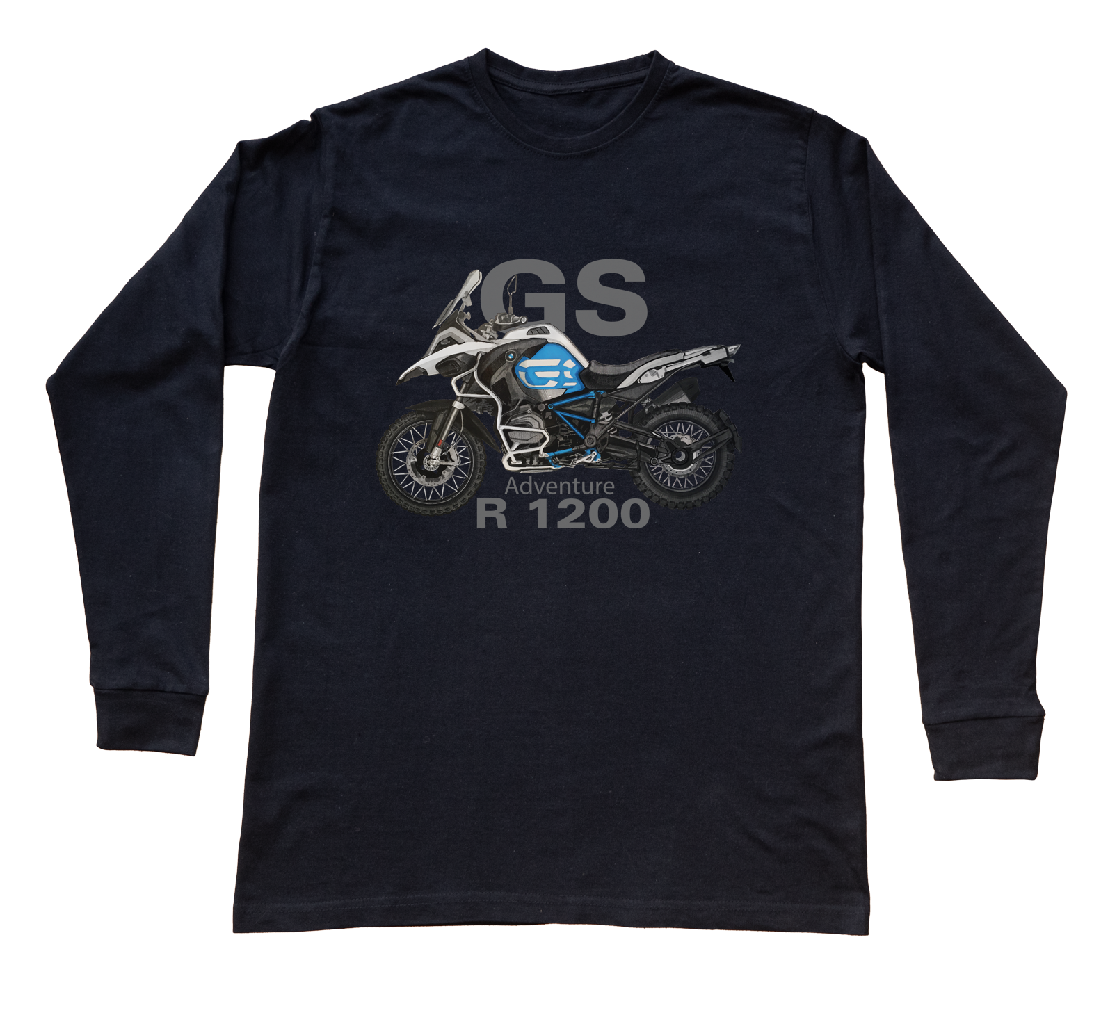 BMW GS — bluzka z długim rękawem (Rozmiar: XXL (dorosła); Kolor koszulki: czarny; Rodzaj nadruku: BMW GS)