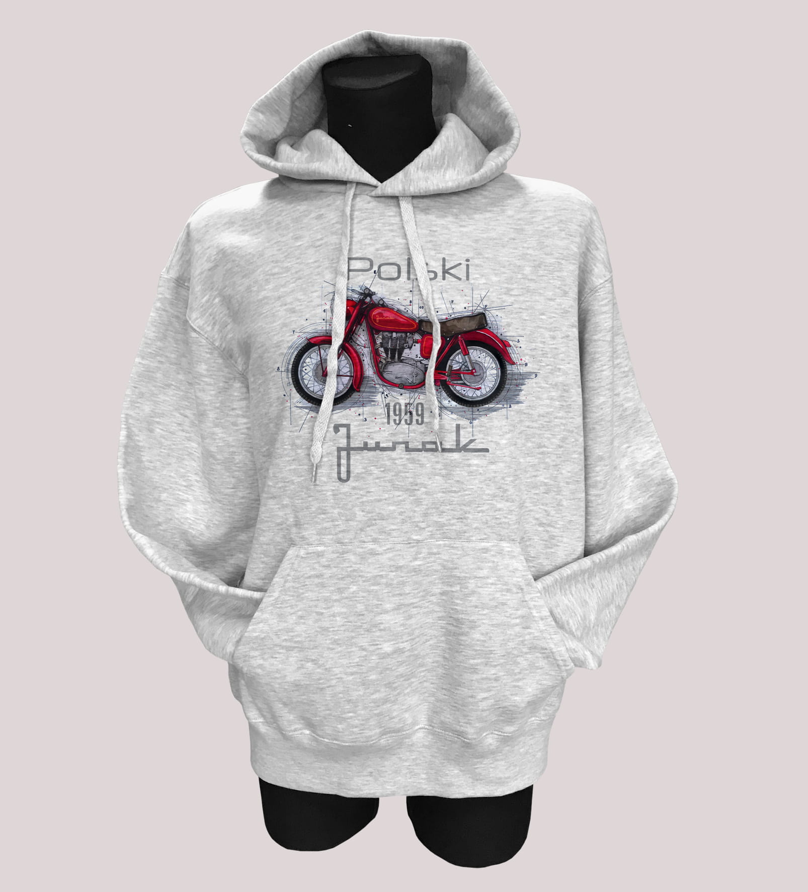 Junak — bluza (Rozmiar: 5 - 6 lat; Kolor bluzy: szary; Rodzaj nadruku: Junak)