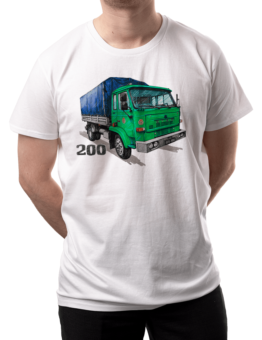 Star 200 — koszulka (Kolor koszulki: biały; Rozmiar: 5XL (męska); Rodzaj nadruku: Star 200)