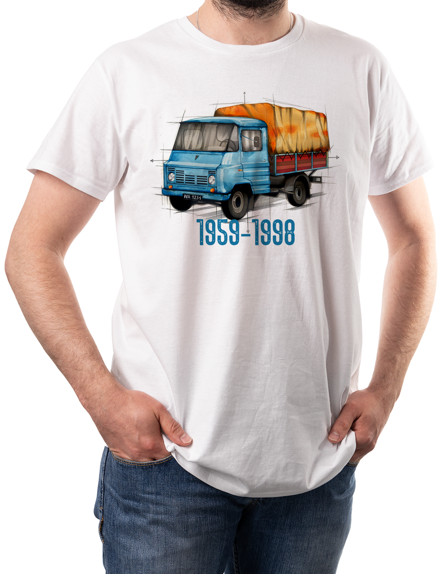 Żuk — koszulka (Kolor koszulki: biały; Rozmiar: 3XL (męska); Rodzaj nadruku: Żuk)