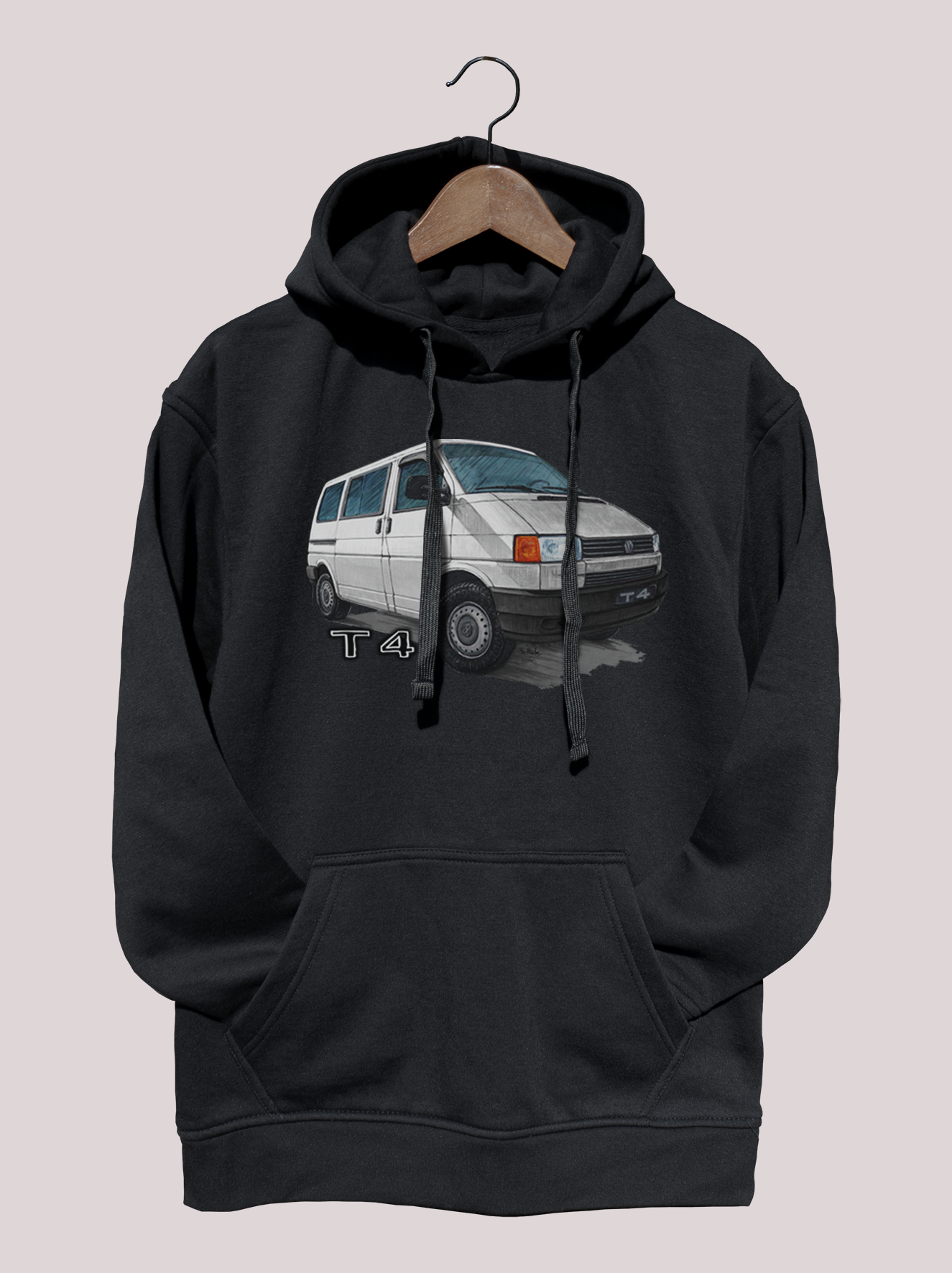 VW T4 — bluza (Rozmiar: XXL; Kolor bluzy: czarny; Rodzaj nadruku: VW T4)