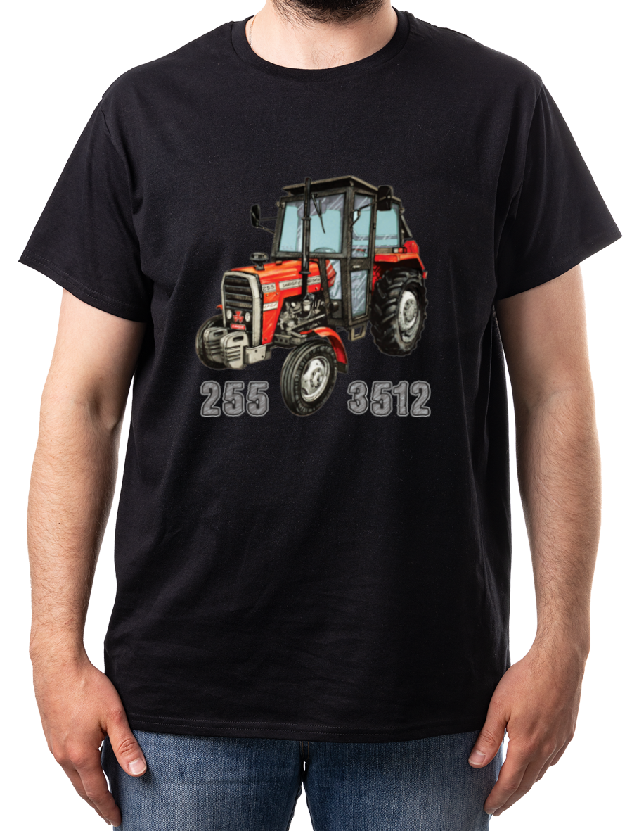 Massey Ferguson — koszulka (Kolor koszulki: czarny; Rozmiar: XL (męska); Rodzaj nadruku: Massey Ferguson)