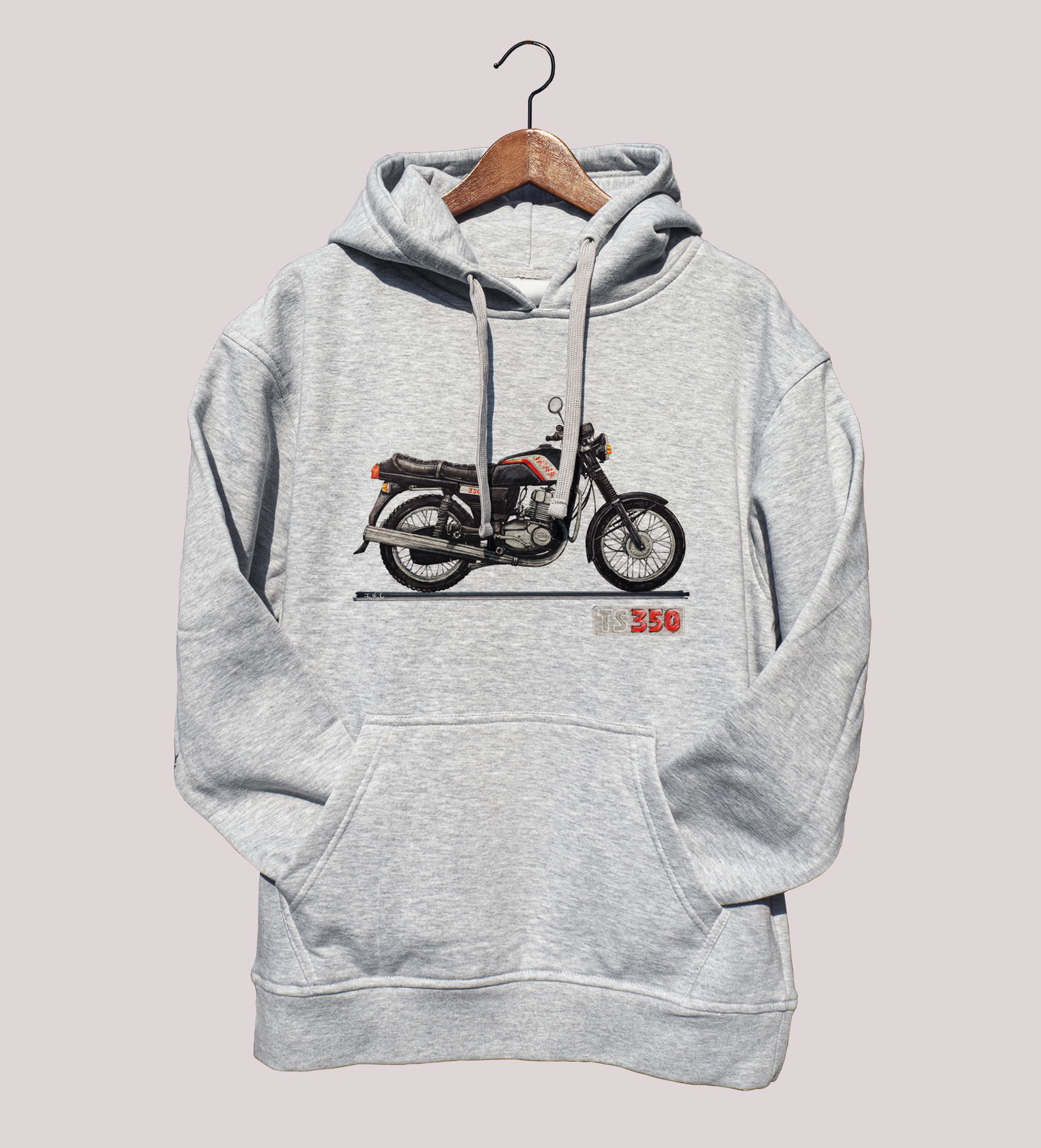 Jawa — bluza (Rozmiar: XS; Kolor bluzy: szary; Rodzaj nadruku: Jawa)