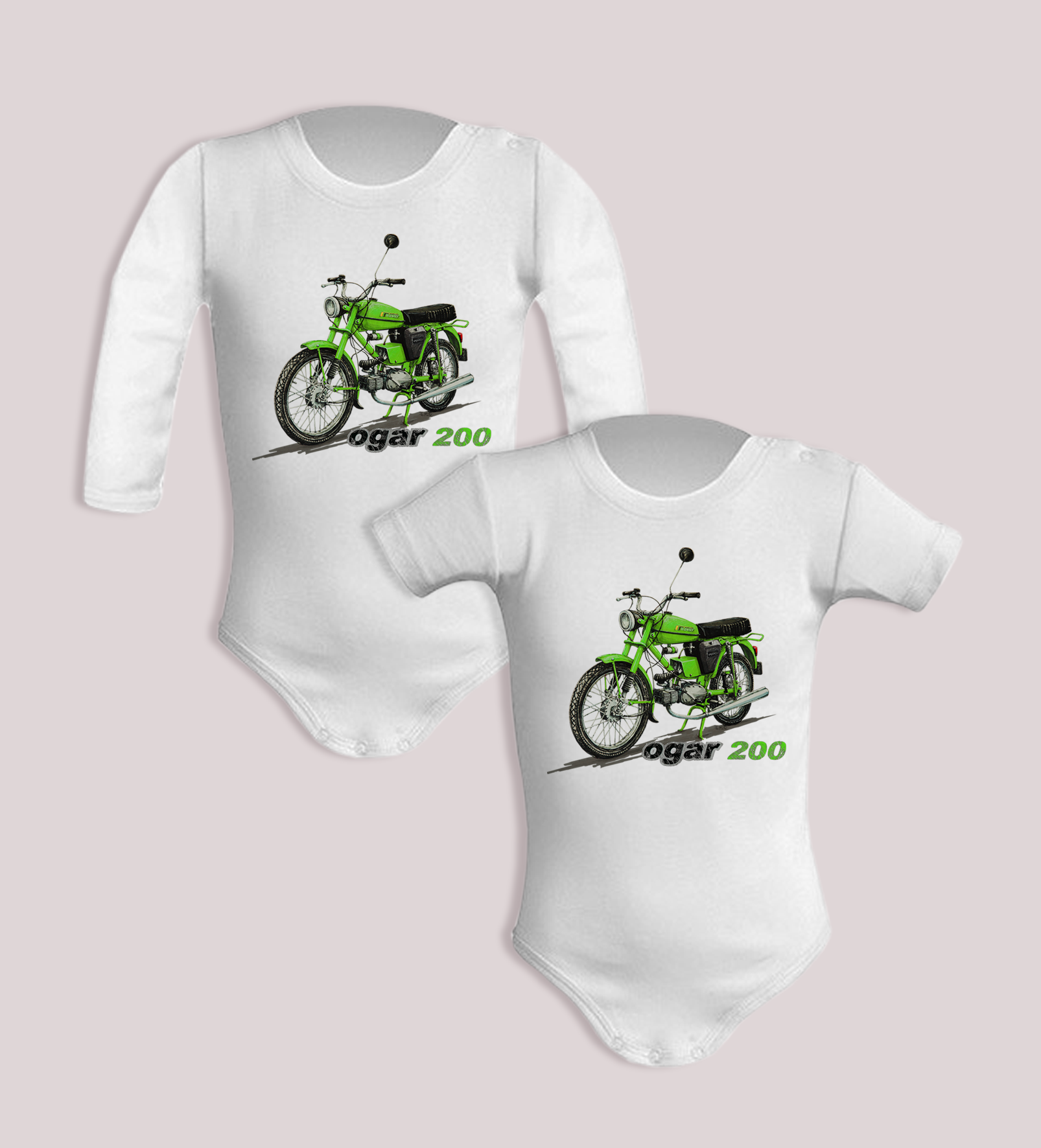 Ogar — body (Rozmiar: 3M; Długość rękawa: krótki; Rodzaj nadruku: Romet Ogar 200)