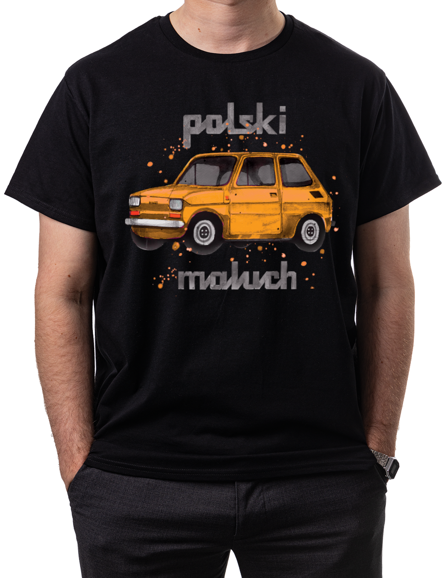 Maluch — koszulka (Kolor koszulki: czarny; Rozmiar: M (męska); Rodzaj nadruku: Maluch)