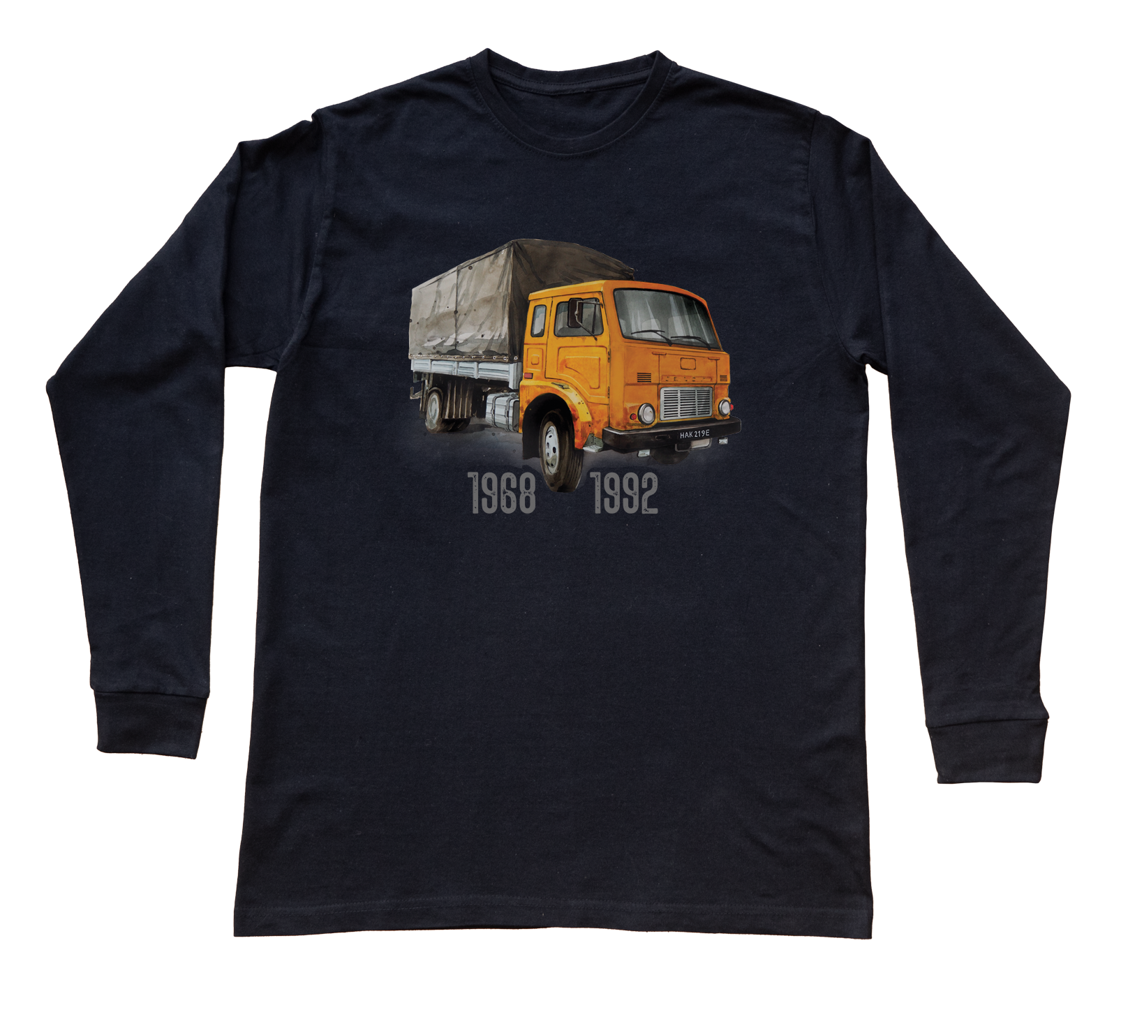 Jelcz — bluzka z długim rękawem (Rozmiar: 7 - 8 lat; Kolor koszulki: czarny; Rodzaj nadruku: Jelcz)