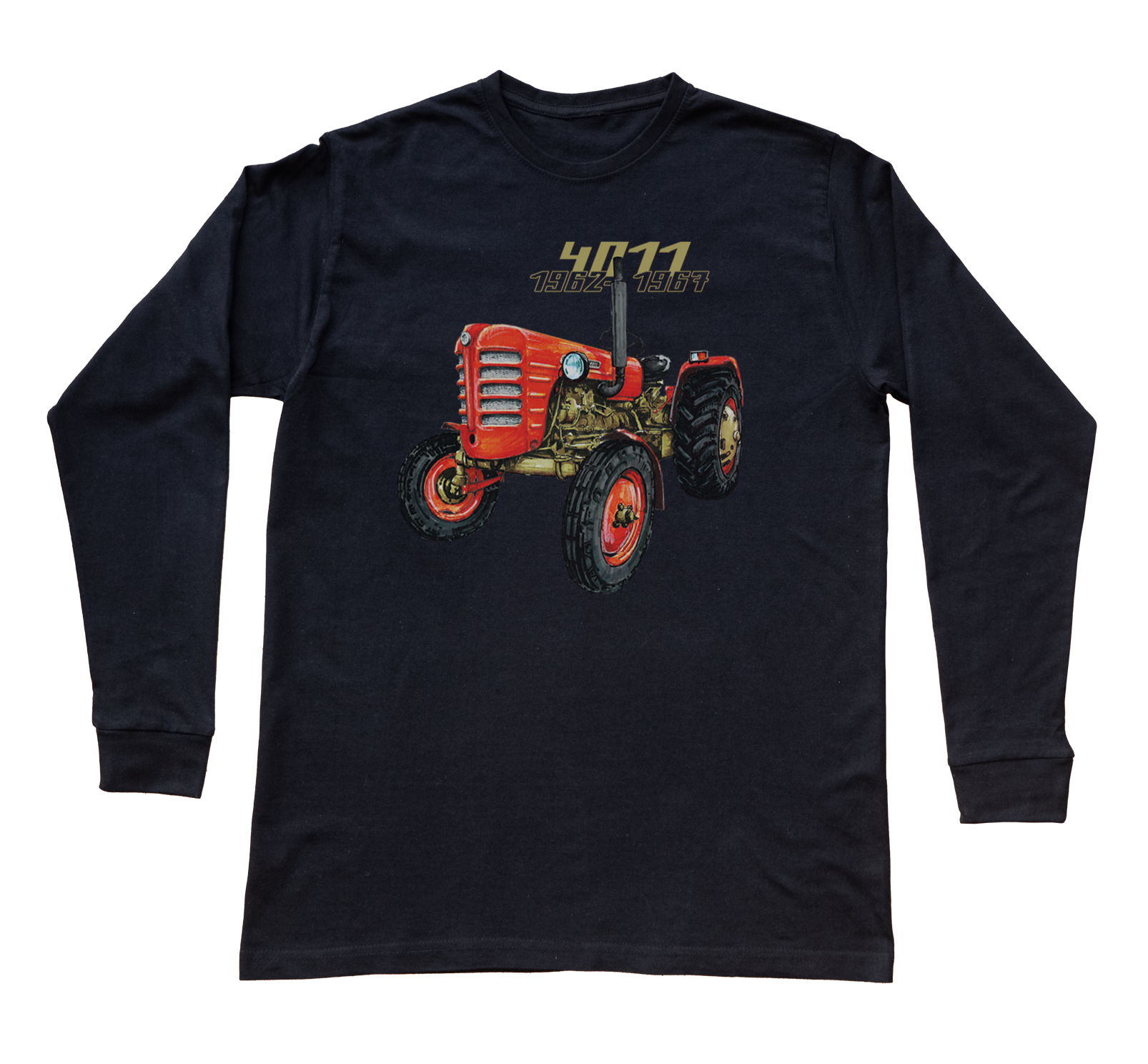 Zetor 4011 — bluzka z długim rękawem (Rozmiar: 5 - 6 lat; Kolor koszulki: czarny; Rodzaj nadruku: Zetor 4011)