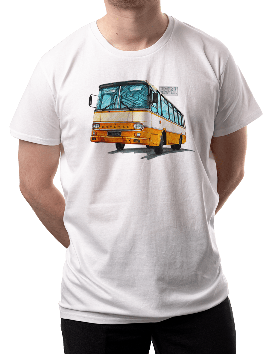 Autosan H9 — koszulka (Kolor koszulki: biały; Rozmiar: XXL (męska); Rodzaj nadruku: Autosan H9)