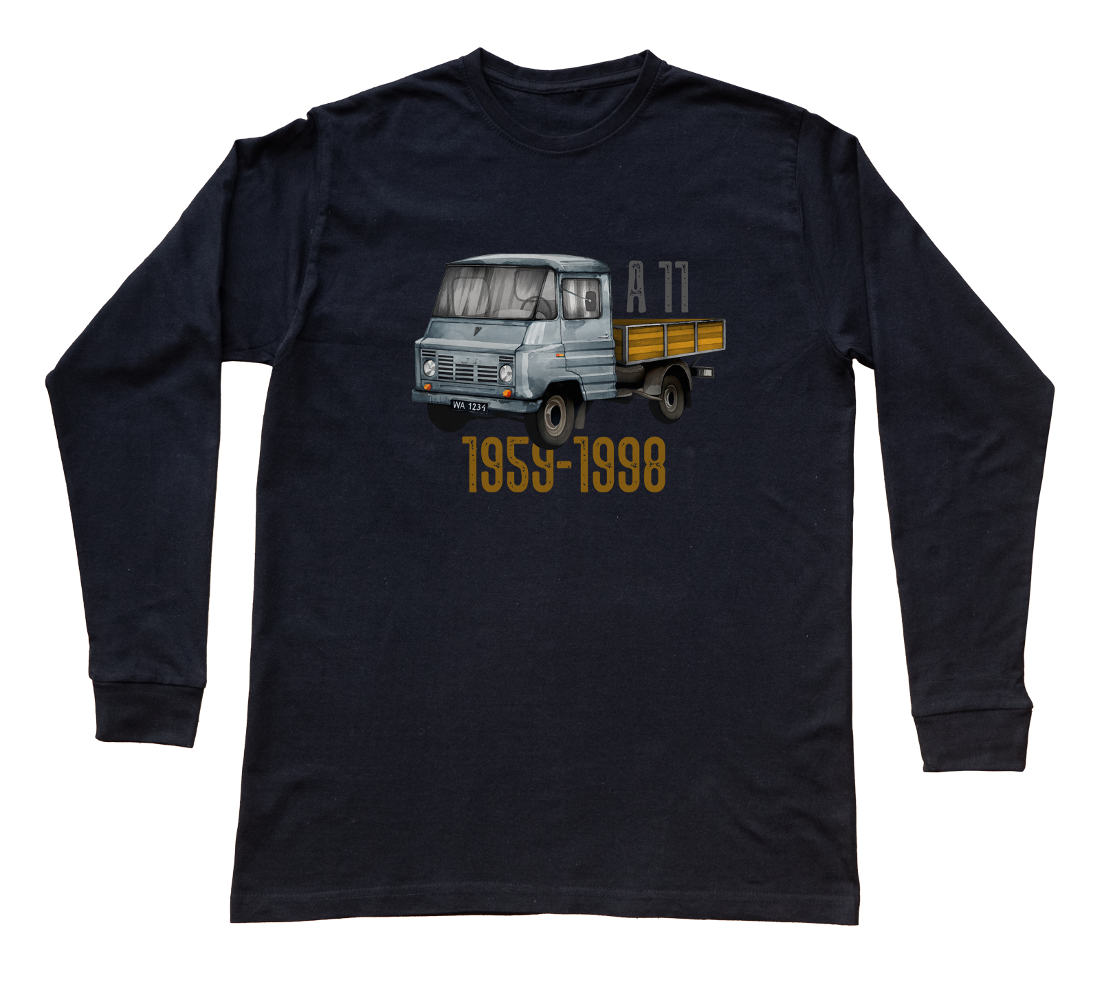 Żuk A11 — bluzka z długim rękawem (Rozmiar: 7 - 8 lat; Kolor koszulki: czarny; Rodzaj nadruku: Żuk A11)