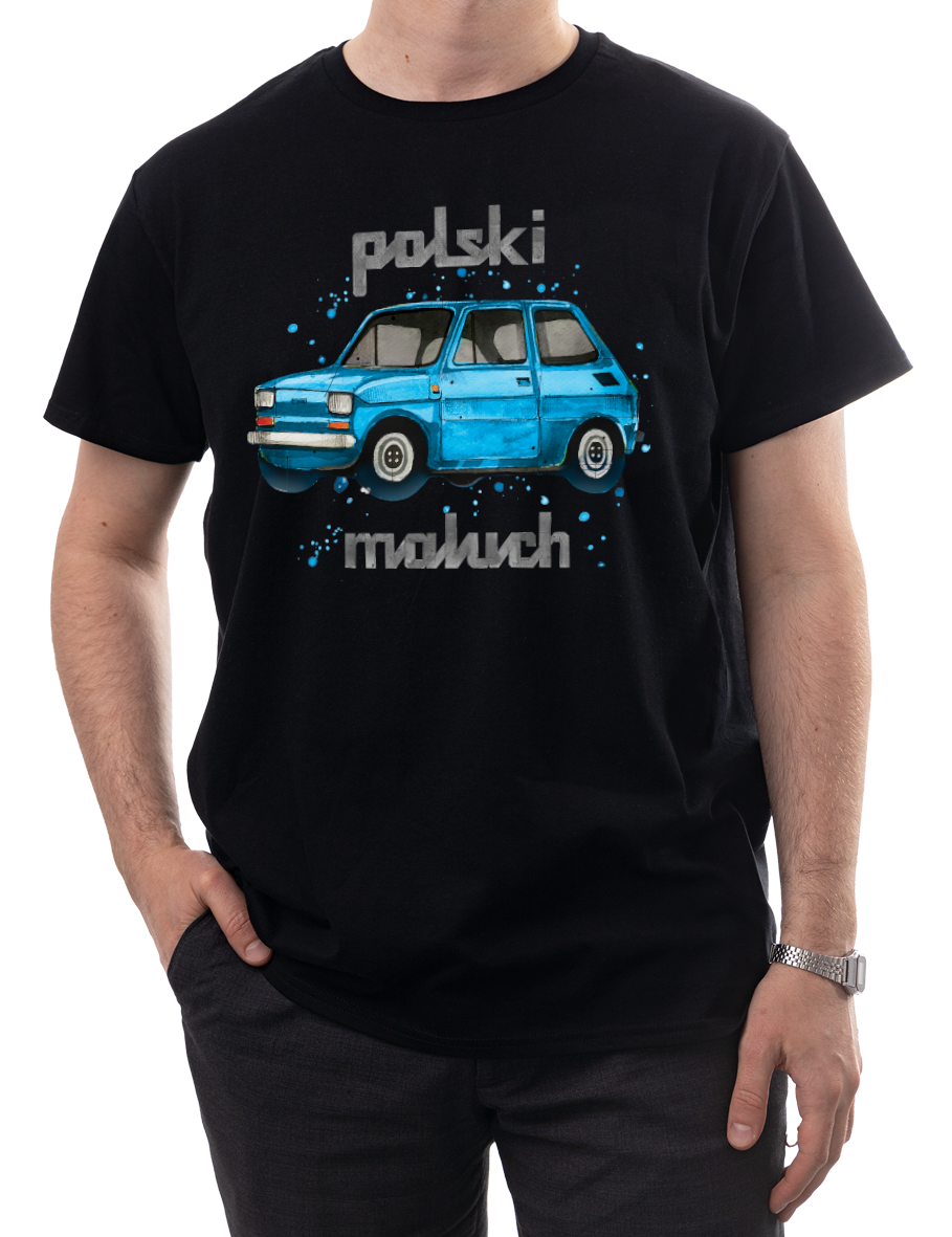 Maluch — koszulka (Kolor koszulki: czarny; Rozmiar: XS (męska); Rodzaj nadruku: Maluch)