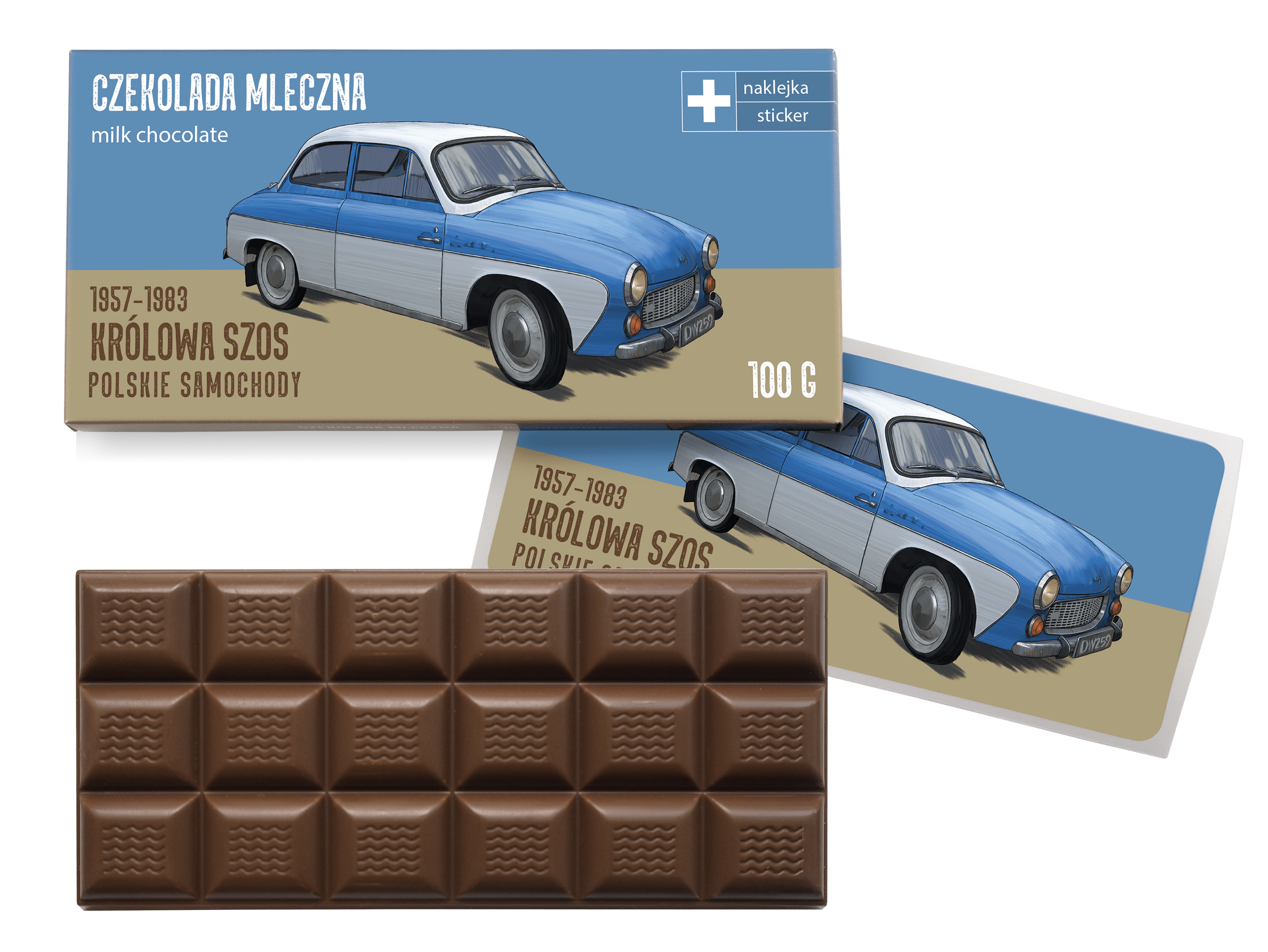 Syrena — czekolada mleczna z naklejką& CocoMoto