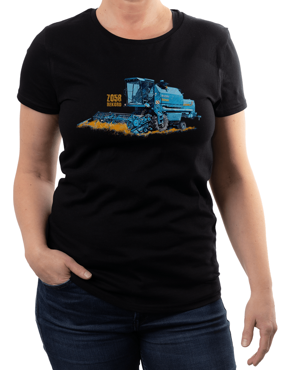 Bizon Rekord — koszulka (Kolor koszulki: czarny; Rozmiar: L (damska); Rodzaj nadruku: Bizon Rekord)