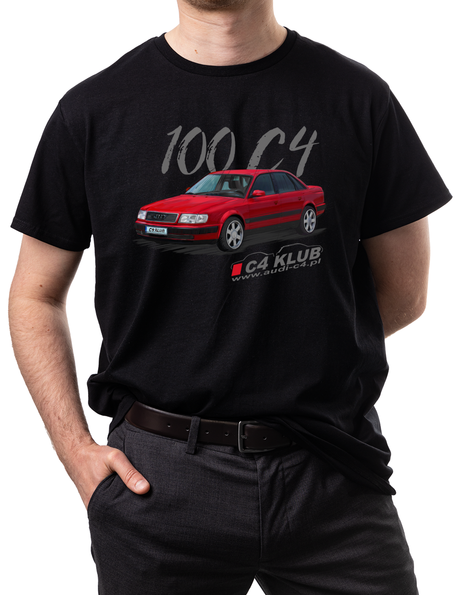 Audi C4 Zlot — koszulka (Kolor koszulki: czarny; Rozmiar: 9 - 11 lat; Rodzaj nadruku: Audi C4)