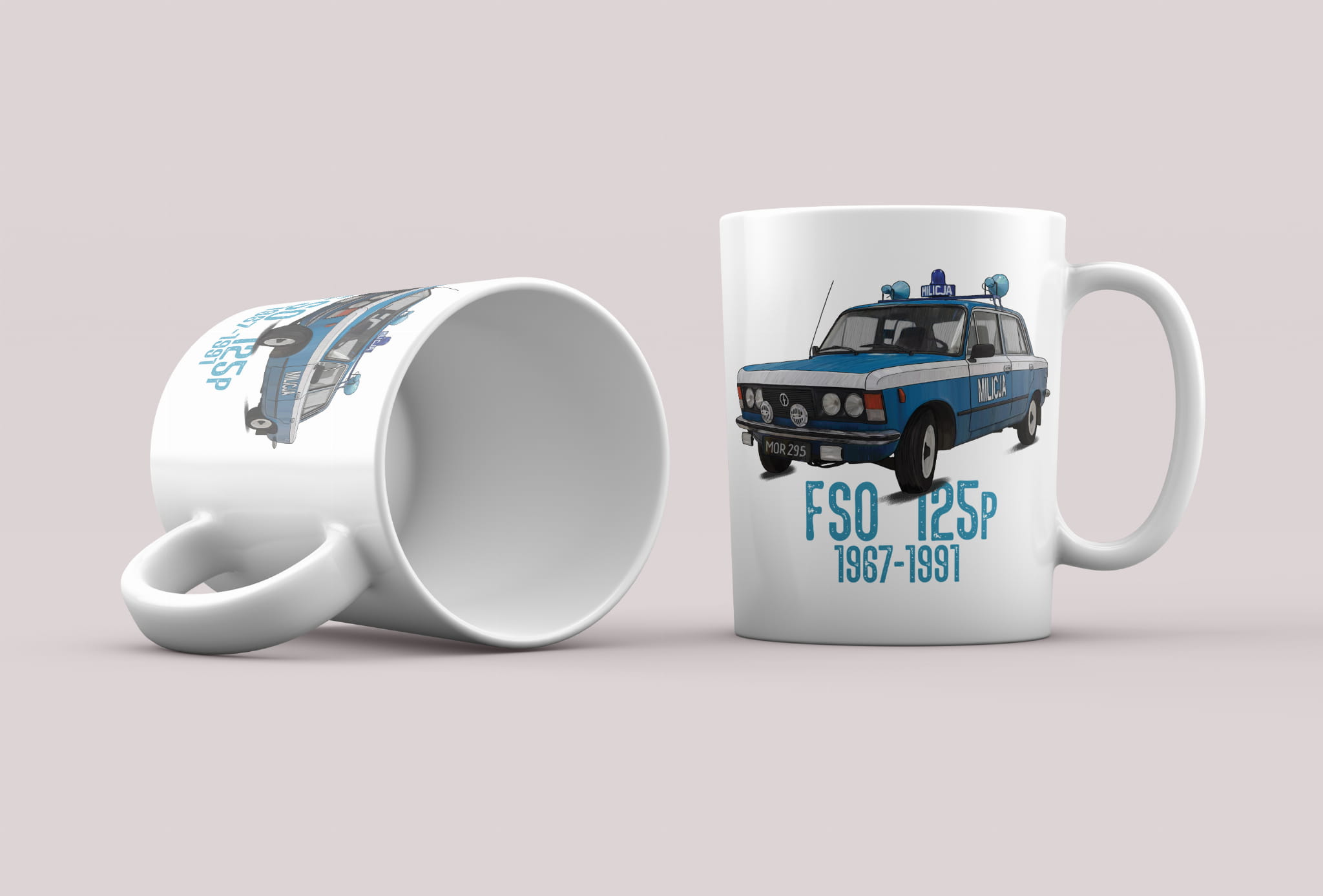 FSO 125p MO — kubek (Rodzaj nadruku: FSO 125p MO — Milicja)