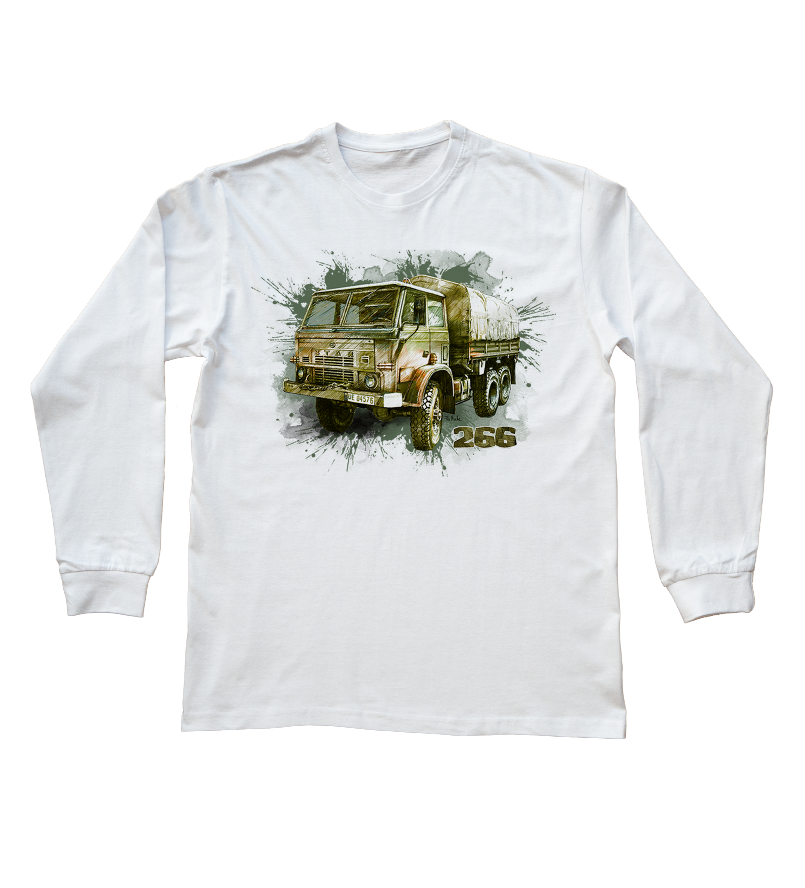 Star 266 — bluzka z długim rękawem (Rozmiar: 5 - 6 lat; Kolor koszulki: biały; Rodzaj nadruku: Star 266)