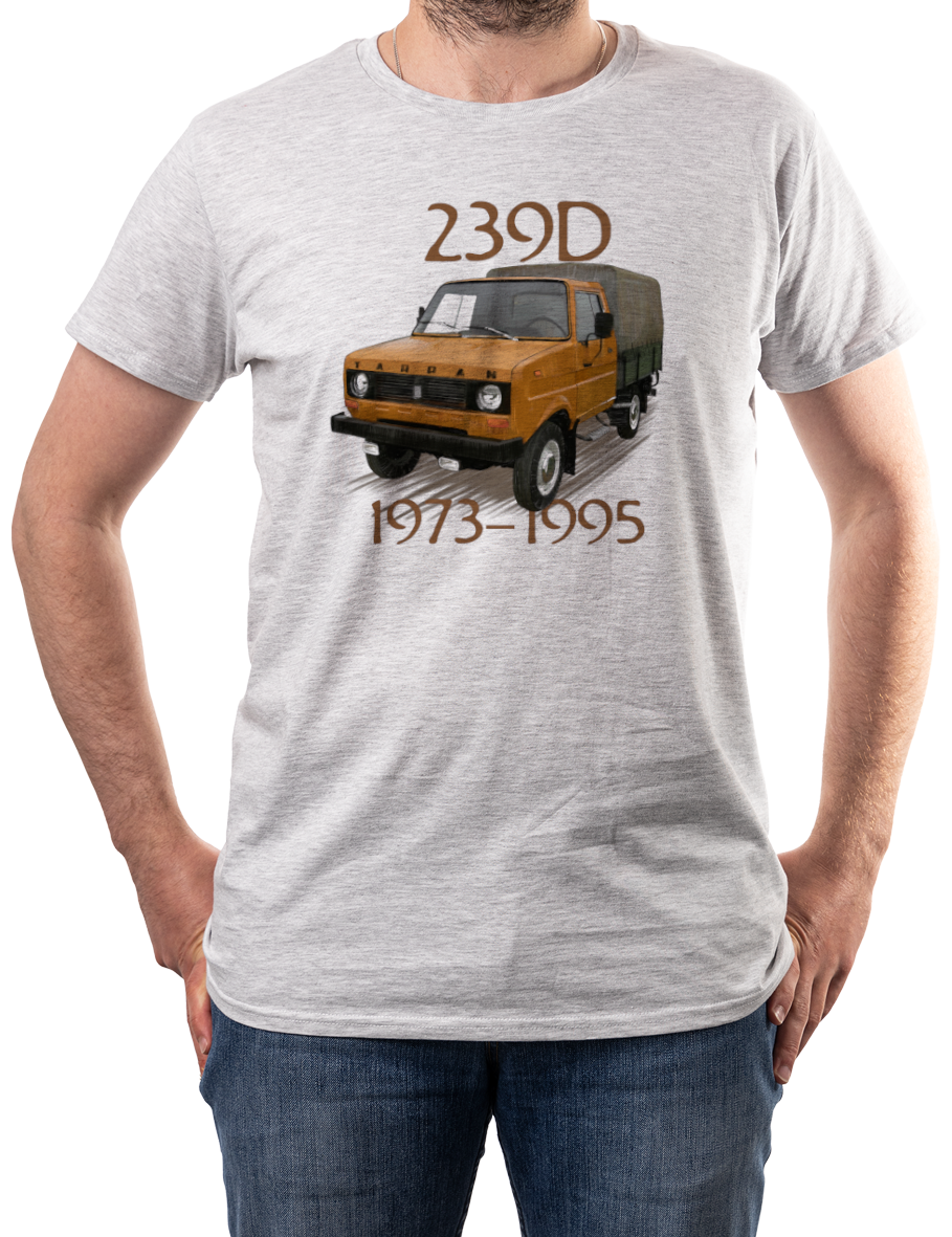 Tarpan — koszulka (Kolor koszulki: jasnoszary melanż; Rozmiar: 5XL (męska); Rodzaj nadruku: Tarpan)